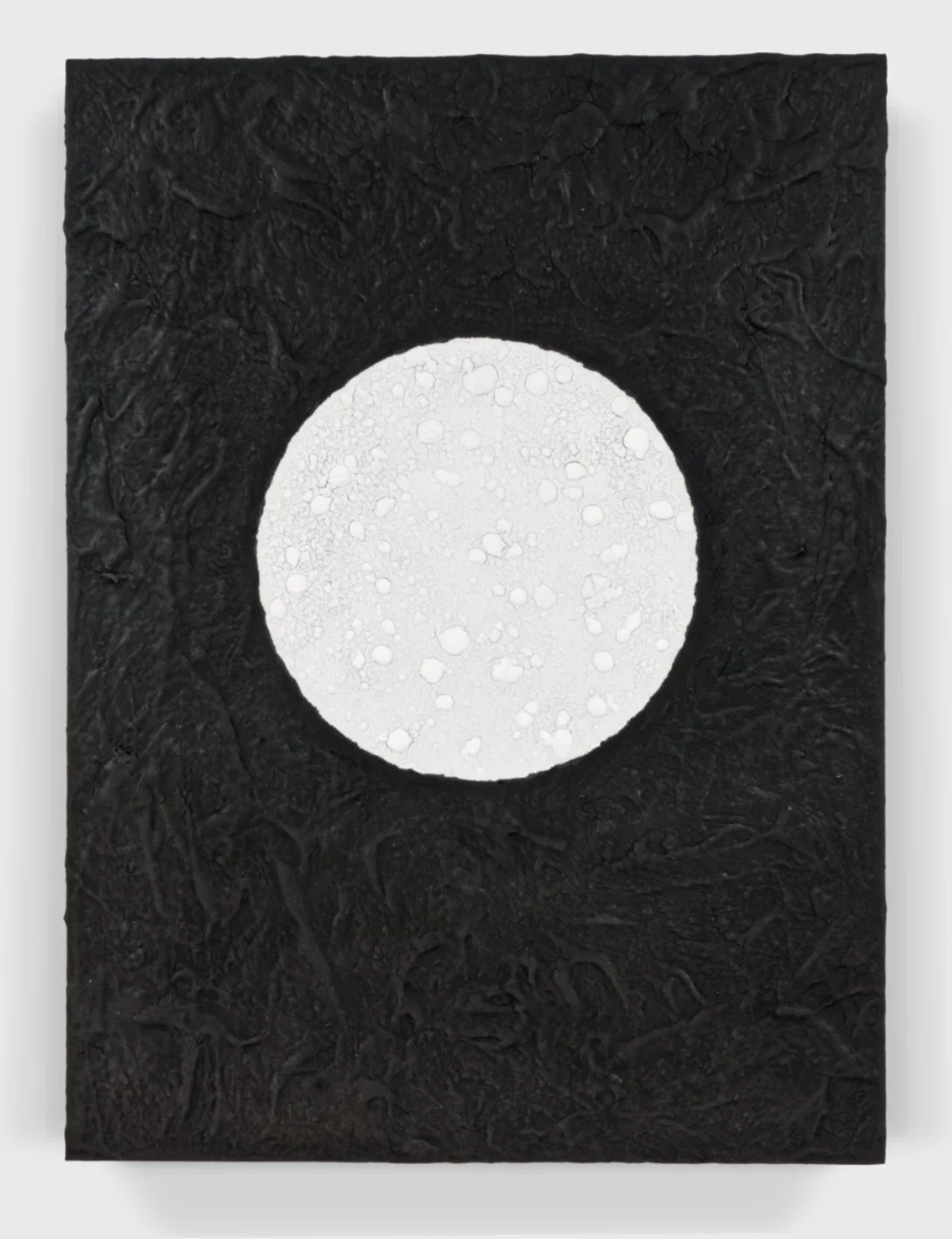   Painting#61, 2022  
Oil paint, acrylic enamel, (PVA) resin, and sawdust on a wooden panel.  (17 x 23 x 1.75 in.)  