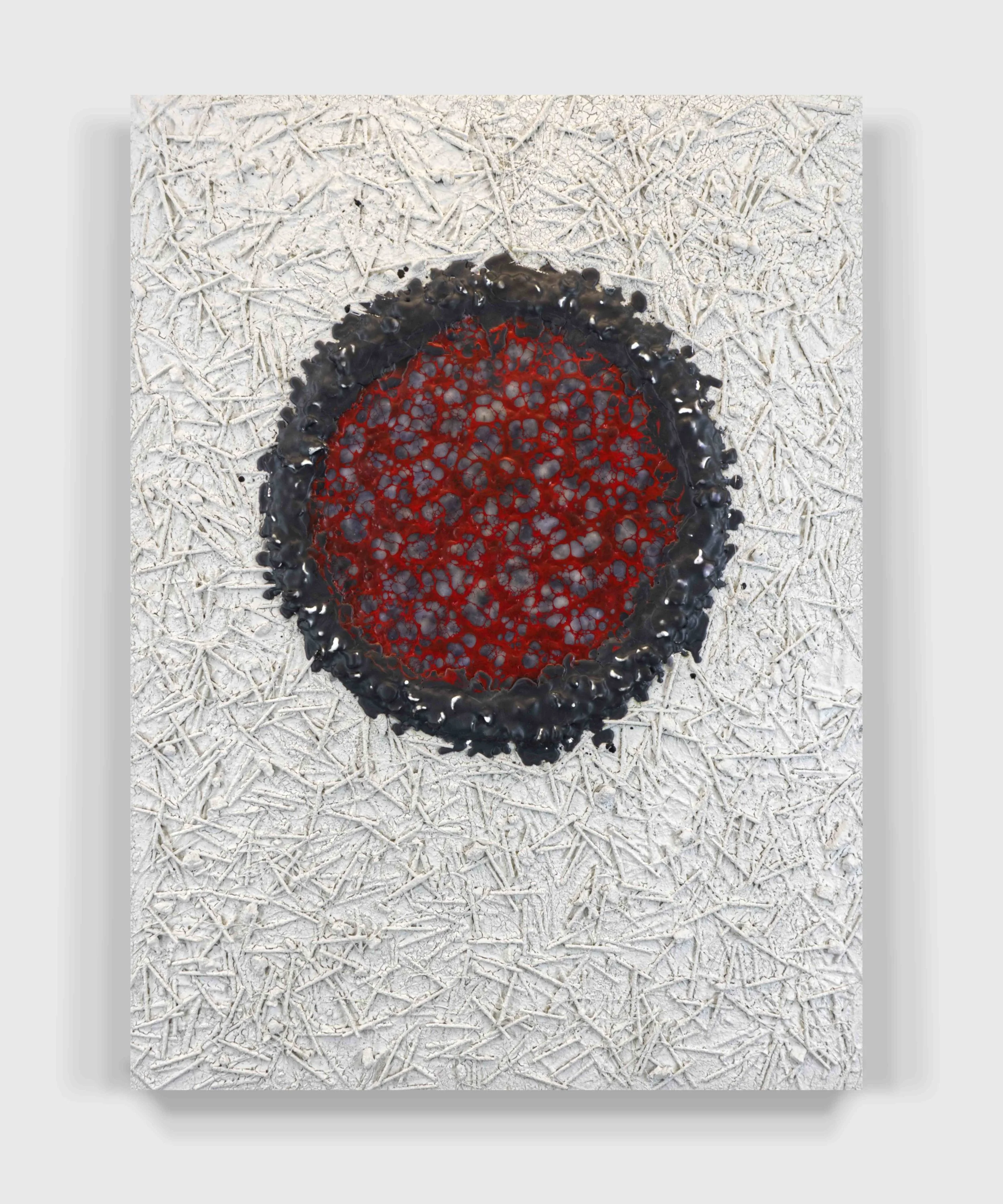  Melt#137. 2025  
Encaustic on a wooden panel.  (30 x 40 x 2 in.)