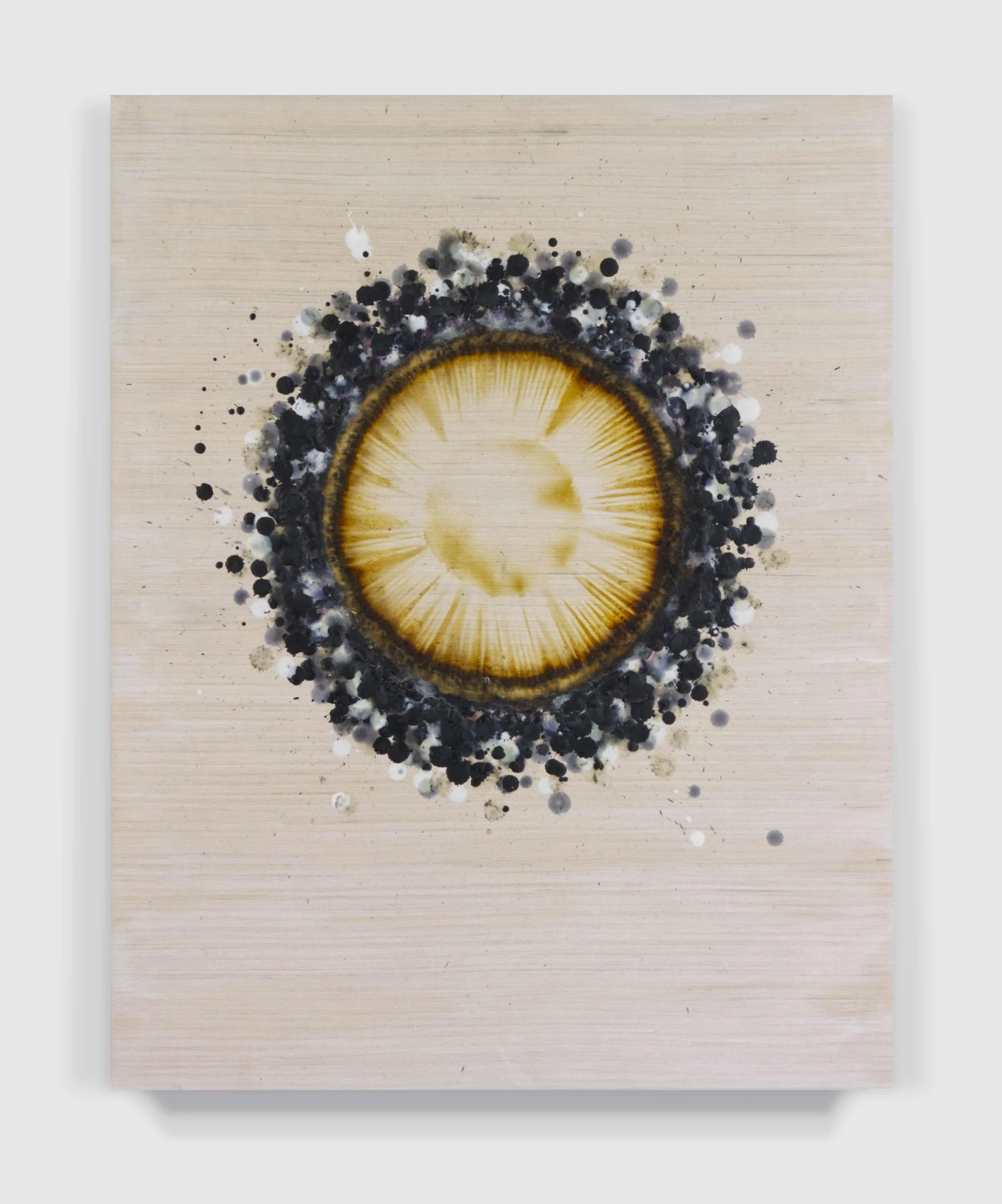  Melt#70. 2022  
Encaustic on a wooden panel.  (19 x 24 x 1.75 in.)