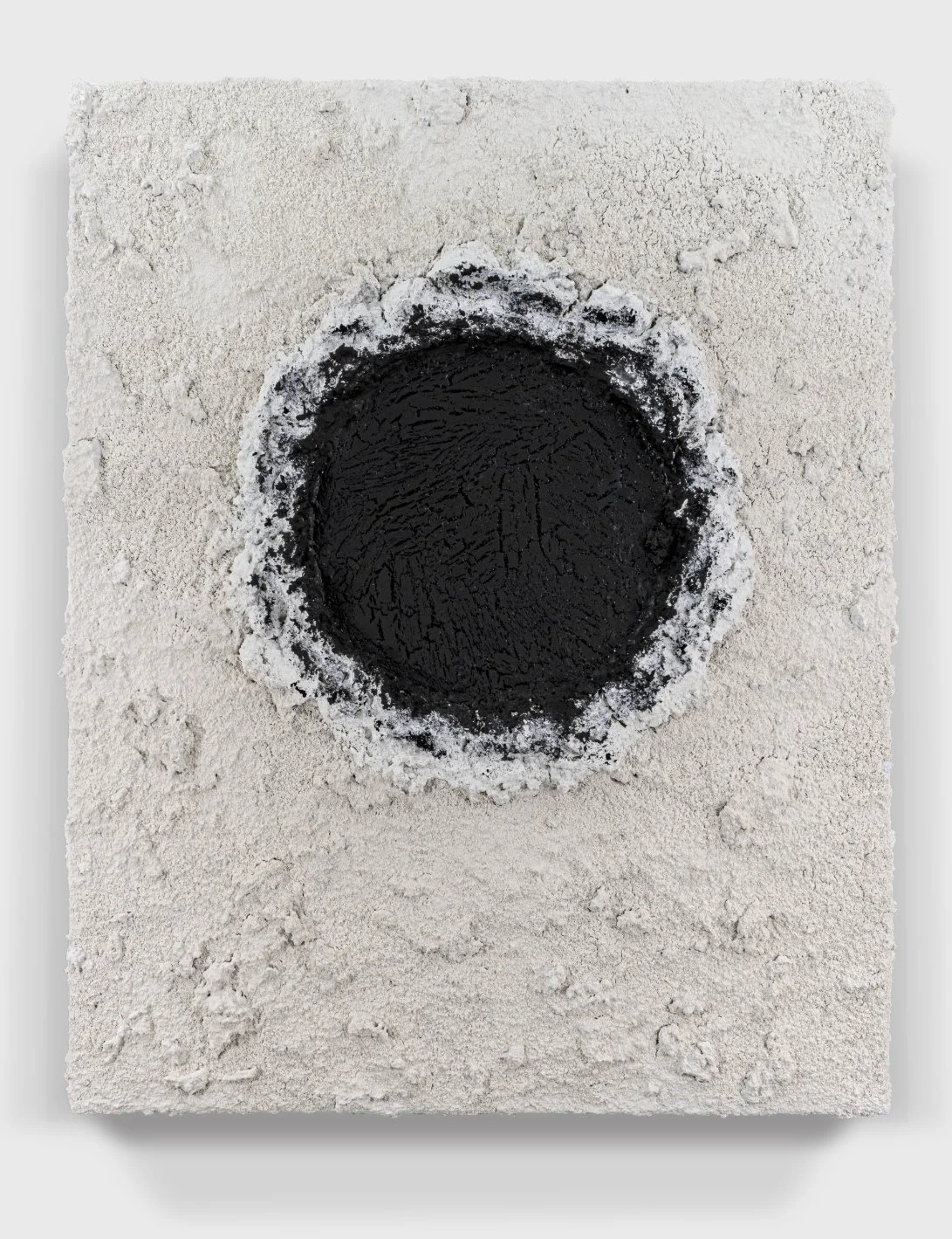   Painting#40, 2021   
Oil paint, acrylic enamel, (PVA) resin, and sawdust on a wooden panel.   ((18.75 x 24 x  2 in.) 