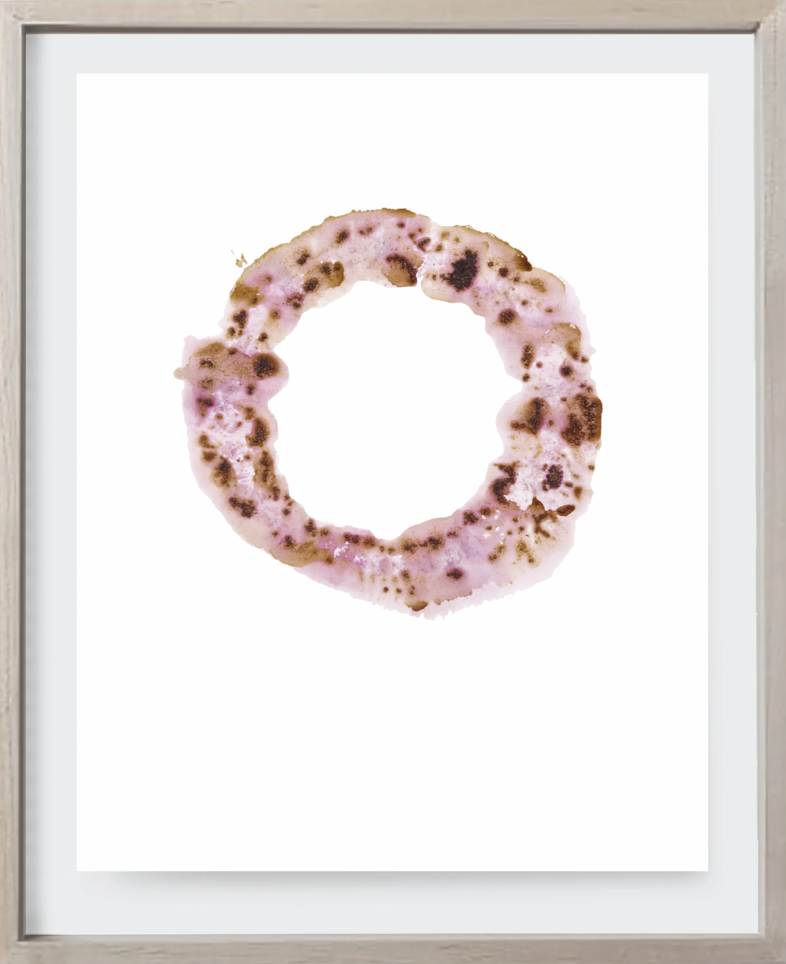  Raspberry#139, 2023  
Crushed raspberry on archival paper. (19 x 24 )   Unframed    