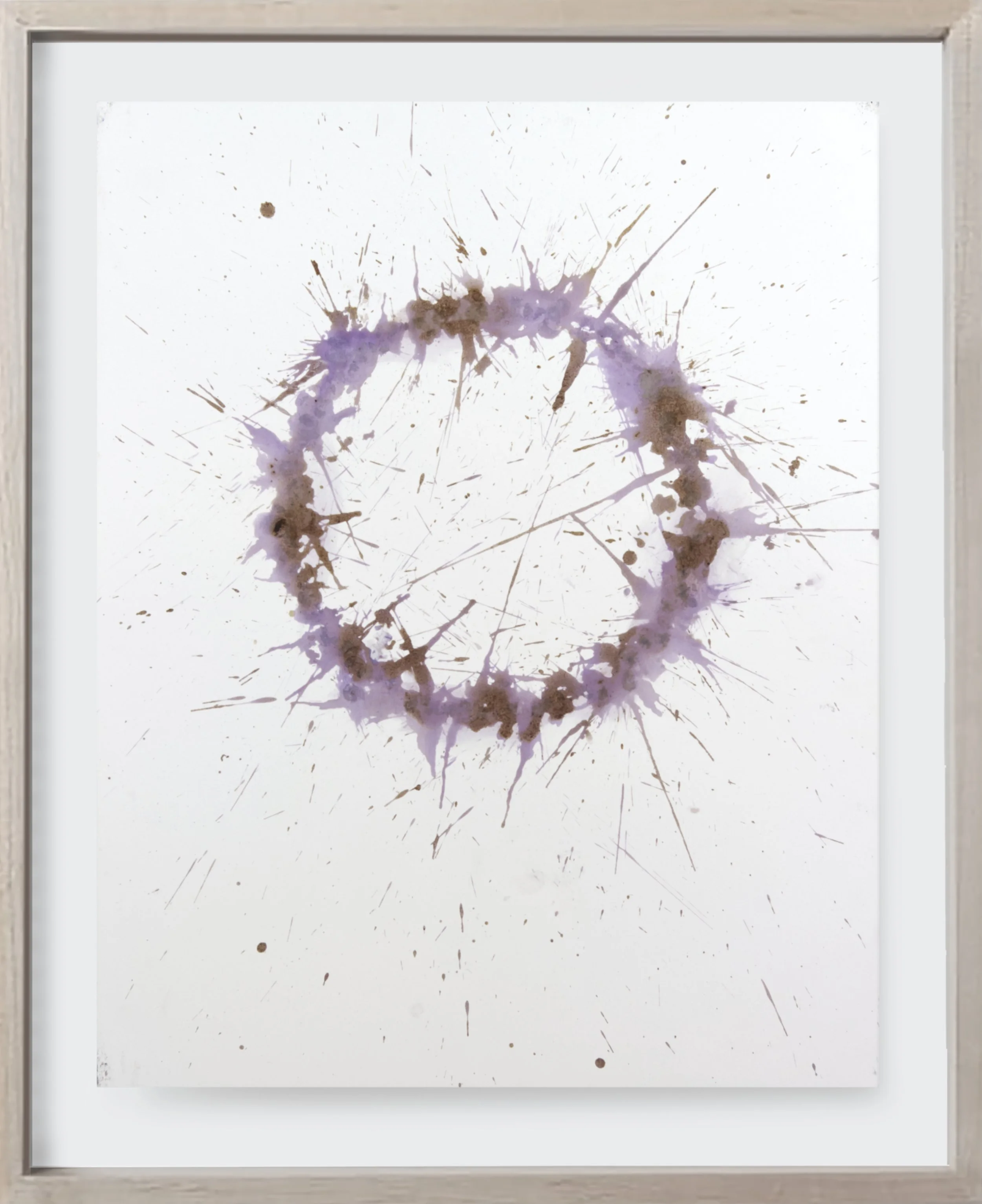  Pomegranate#152, 2024  
Crushed pomegranate on archival paper. (19 x 24 )   Unframed    
