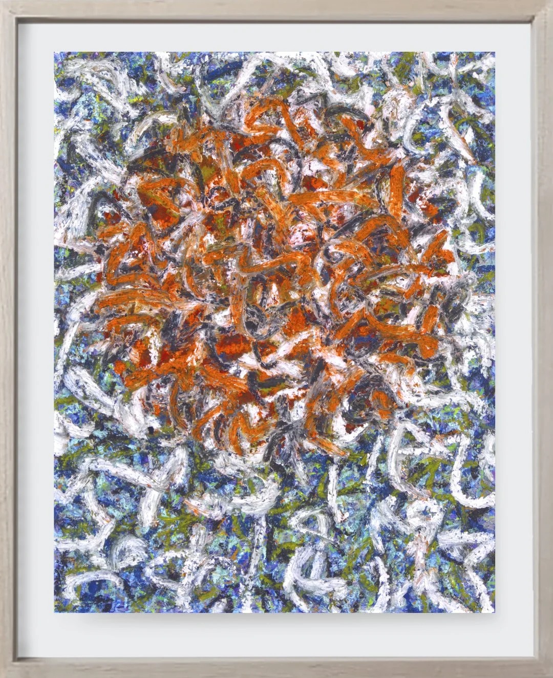   On Paper#169, 2025  
Oil paint on archival paper. (19 x 24 in.