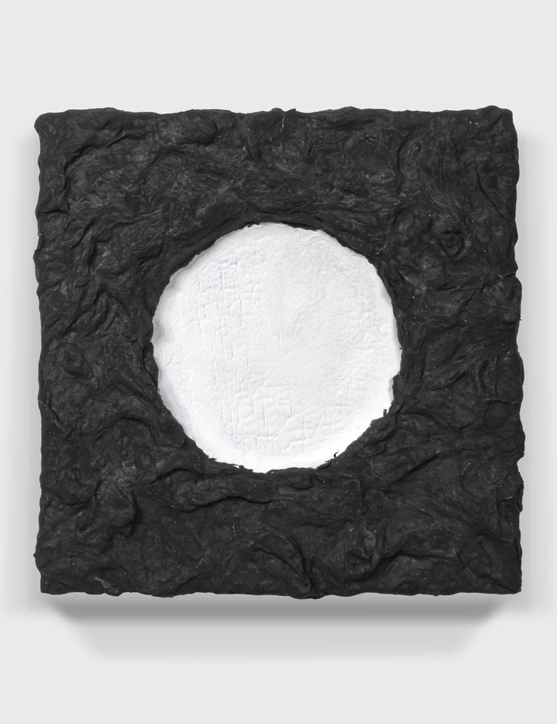   Painting#43, 2021   
Paint & asphaltum on a wooden panel.  (9.5 x 9.5 x 1.75 in.) 