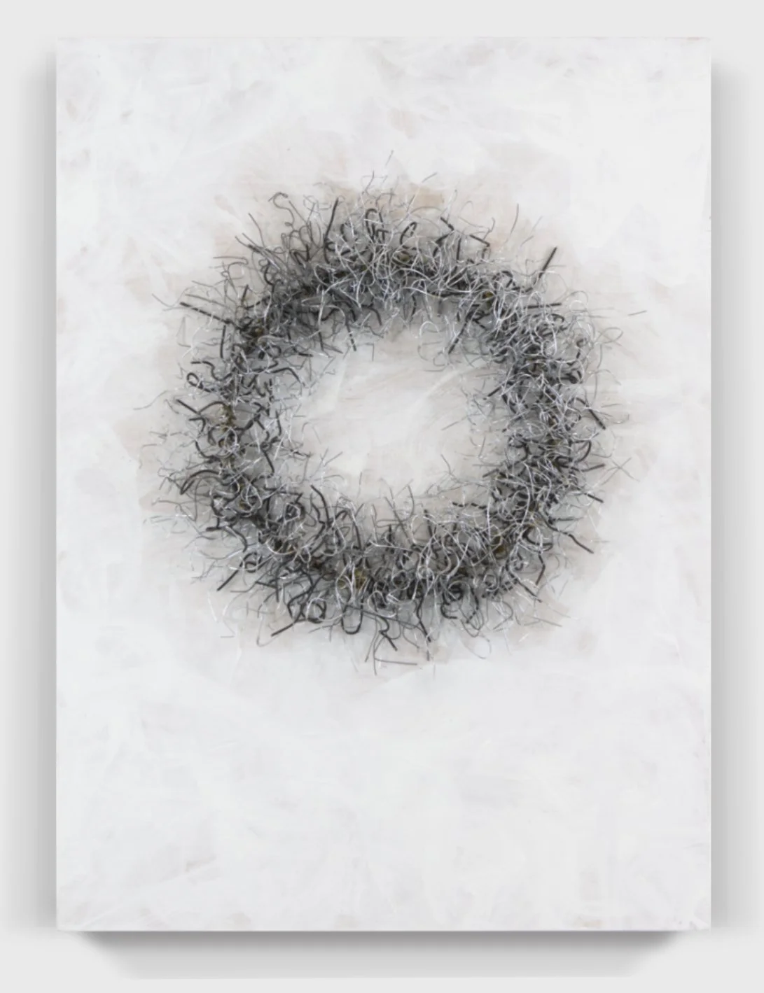  Oxidized#90, 2024  
Wire through a painted wooden panel. (16 x 22 x 3.75 in.)   