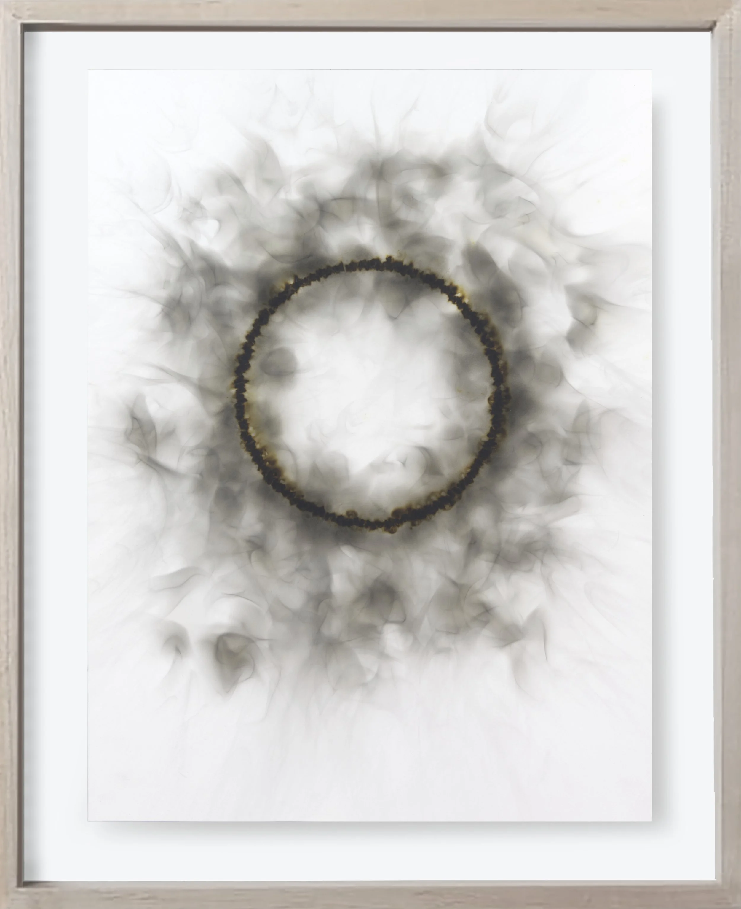 Burnt#113, 2022  
Kerosene soot on archival paper. (19 x 24 )   Unframed 