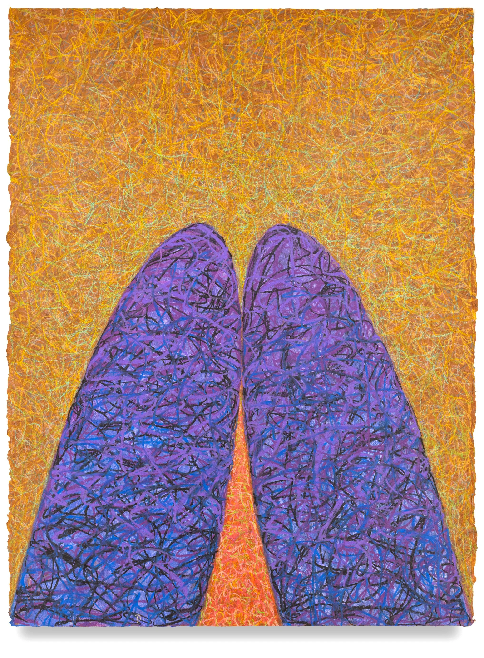 On Paper#51, 2020

 Chalk, Oil, Wax Pastel, Lacquer, Acrylic &amp; Oil Enamel Paint, on archival paper. (22 x 30 inches) 