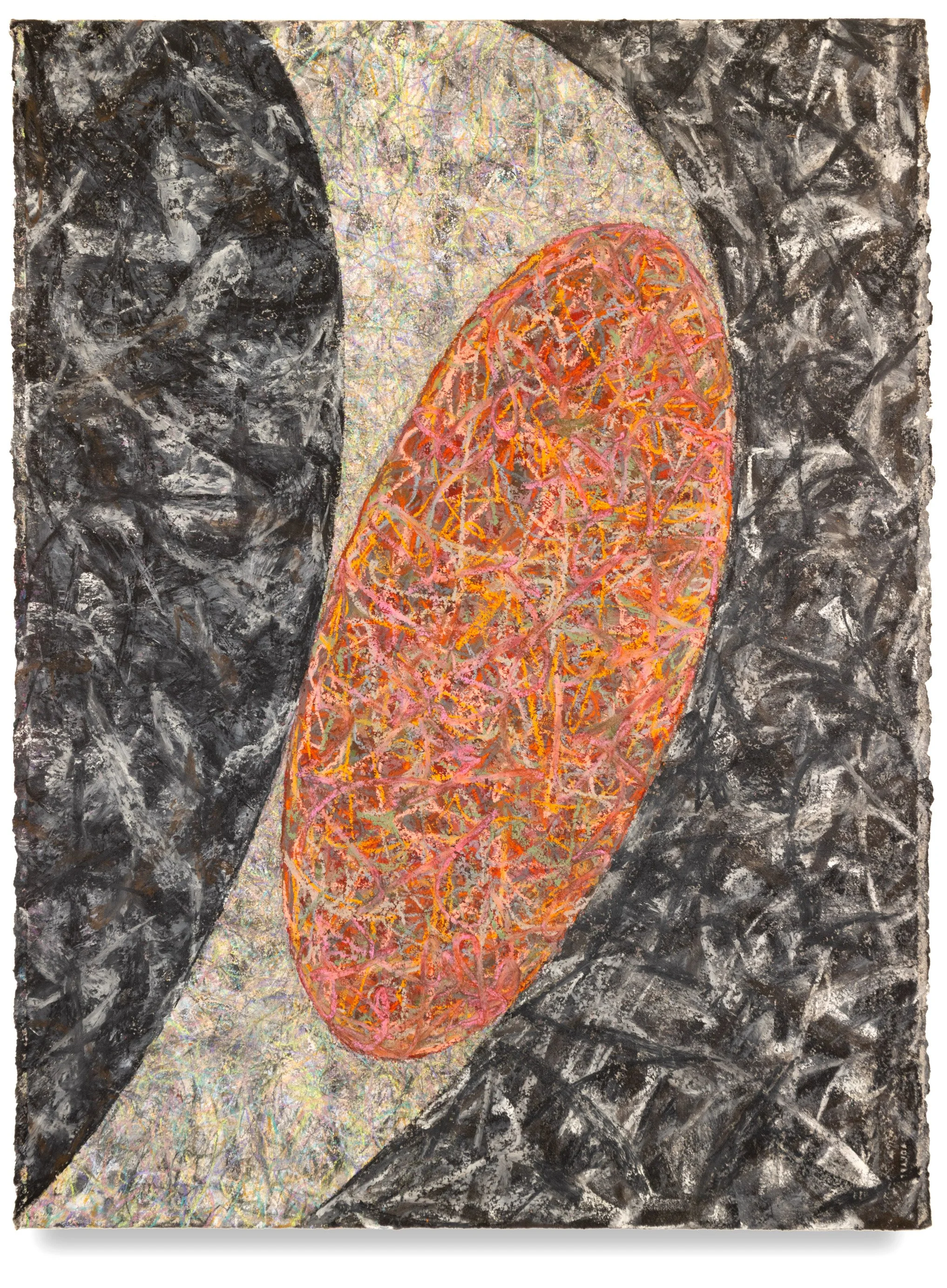 On Paper#52, 2020

 Chalk, Oil, Wax Pastel, Lacquer, Acrylic &amp; Oil Enamel Paint, on archival paper. (22 x 30 inches) 