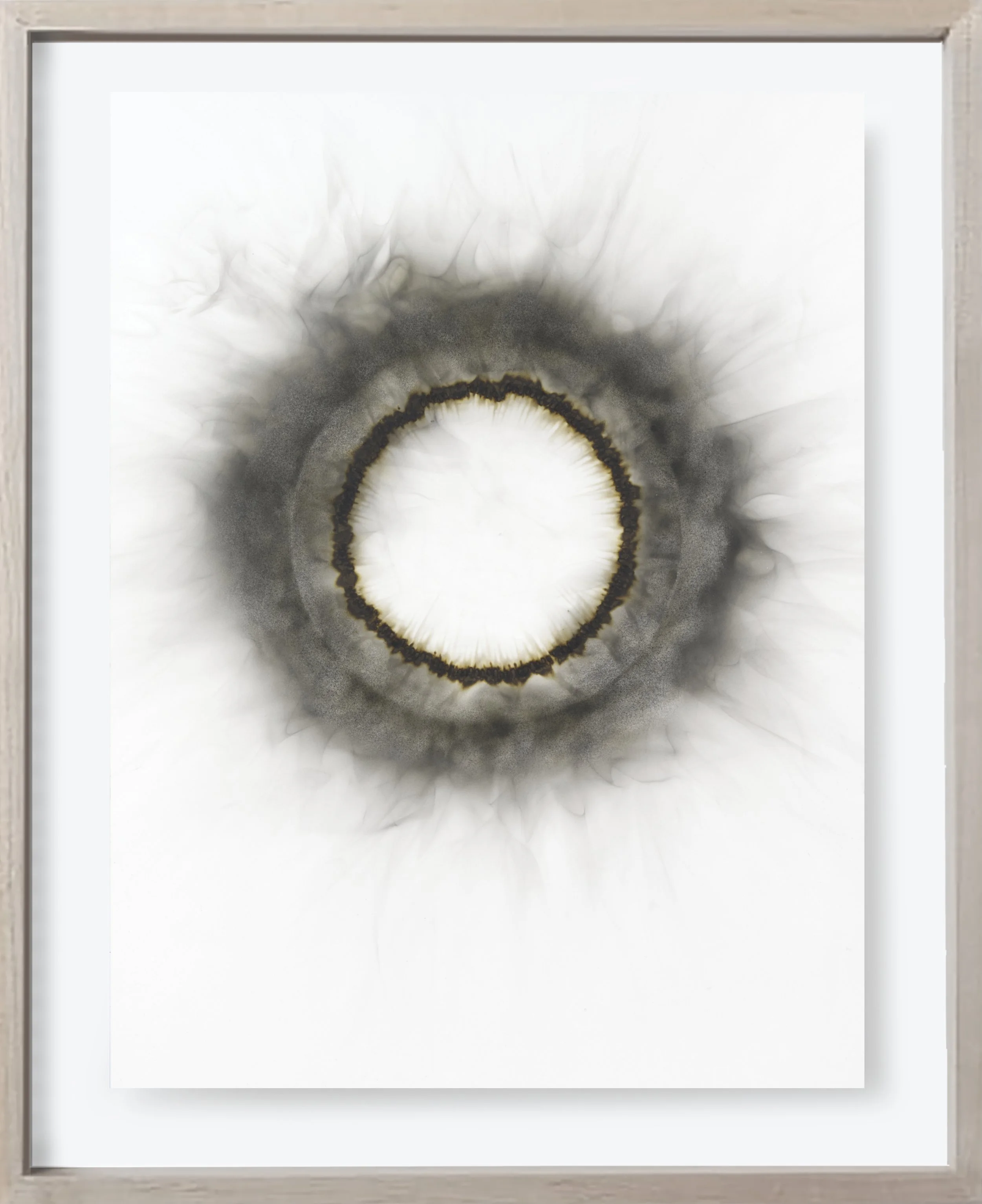 Burnt#107, 2022  
Kerosene soot on archival paper. (19 x 24 )   Unframed 