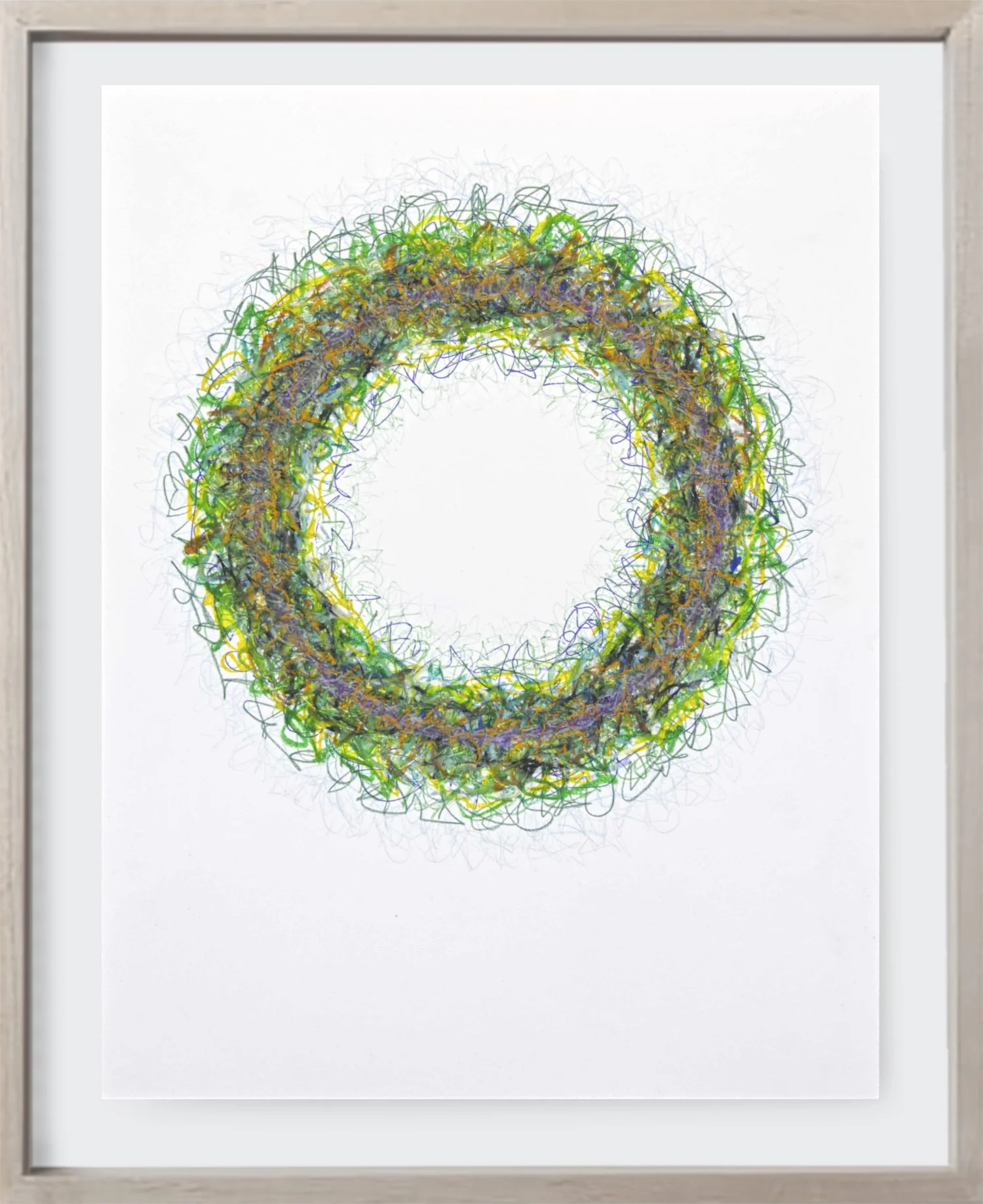   On Paper#201, 2026  
Ink, graphite & pastel on archival paper.  (19 x 24 in.)