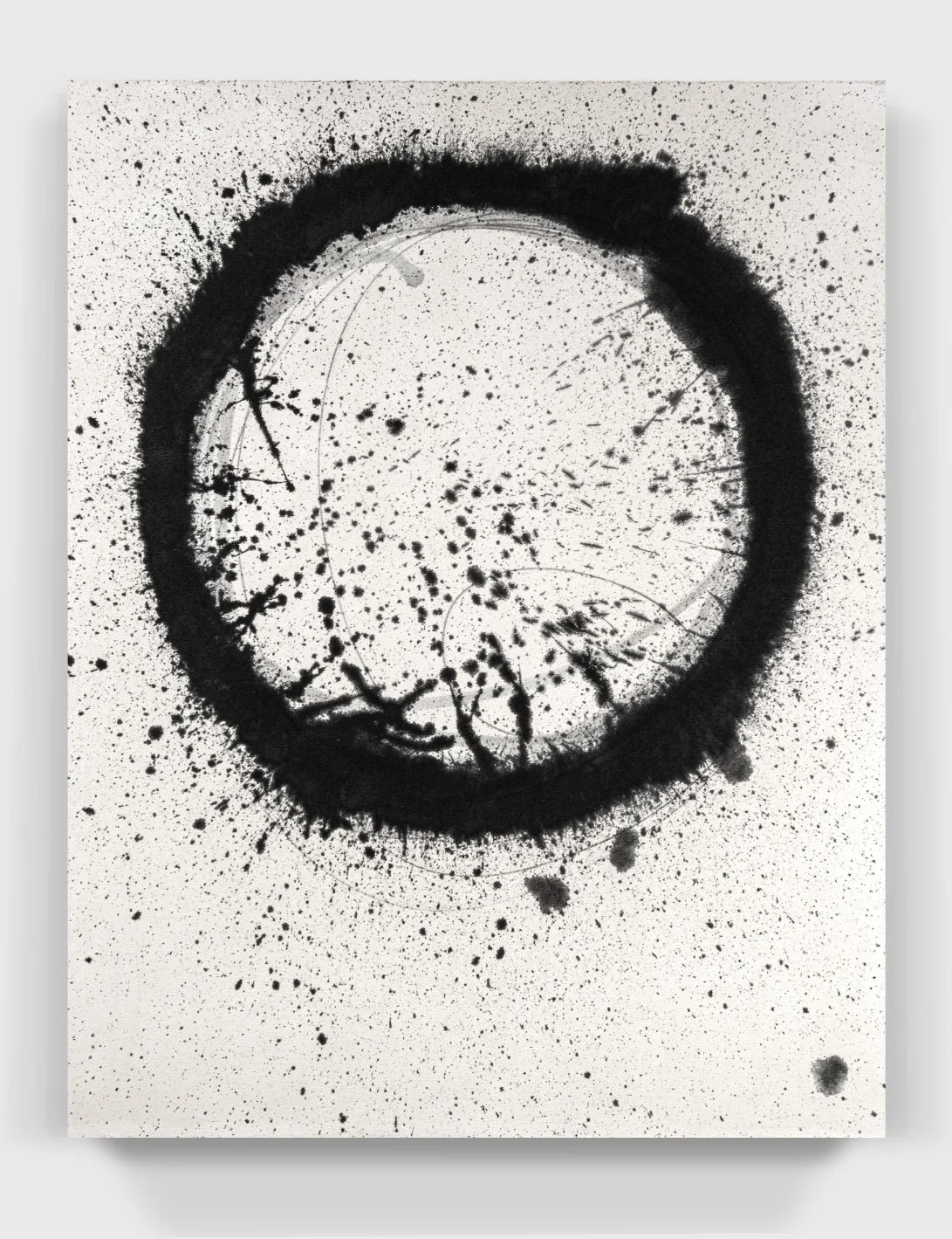   Painting#15,   2021   
Acrylic enamel on a canvas-covered wooden panel.  (26 x 33 X 1.75 in)  