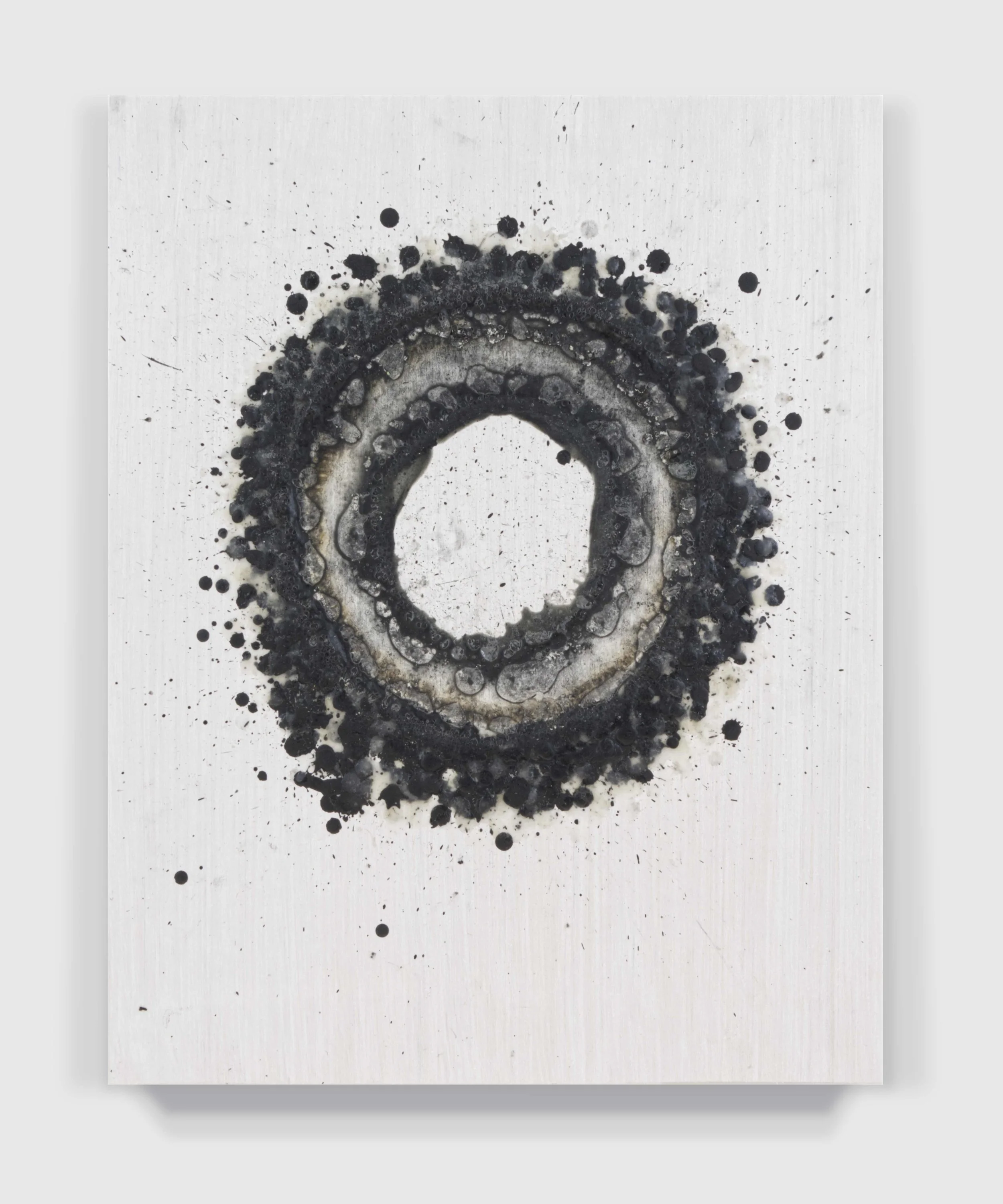  Melt#68. 2022  
Encaustic on a wooden panel.  (17 x 21 x 1.75 in.)
