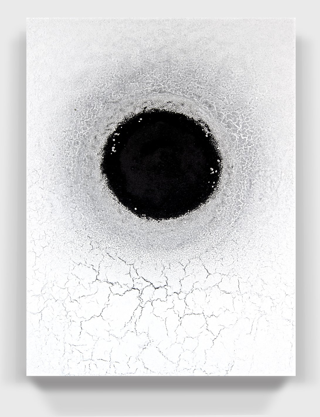   Painting#40, 2021   
Oil paint, acrylic enamel, & (PVA) resin on a wooden panel.   ((18 x 24 x  1.75 in.) 