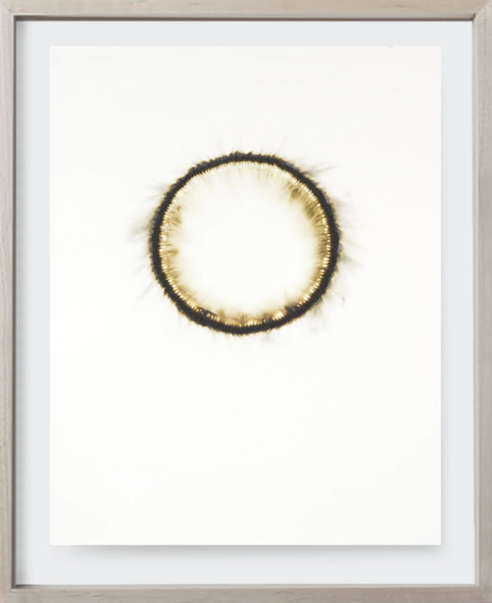  Burnt#131, 2023   
Burnt match heads on archival paper.  (18 x 24 )    Unframed  