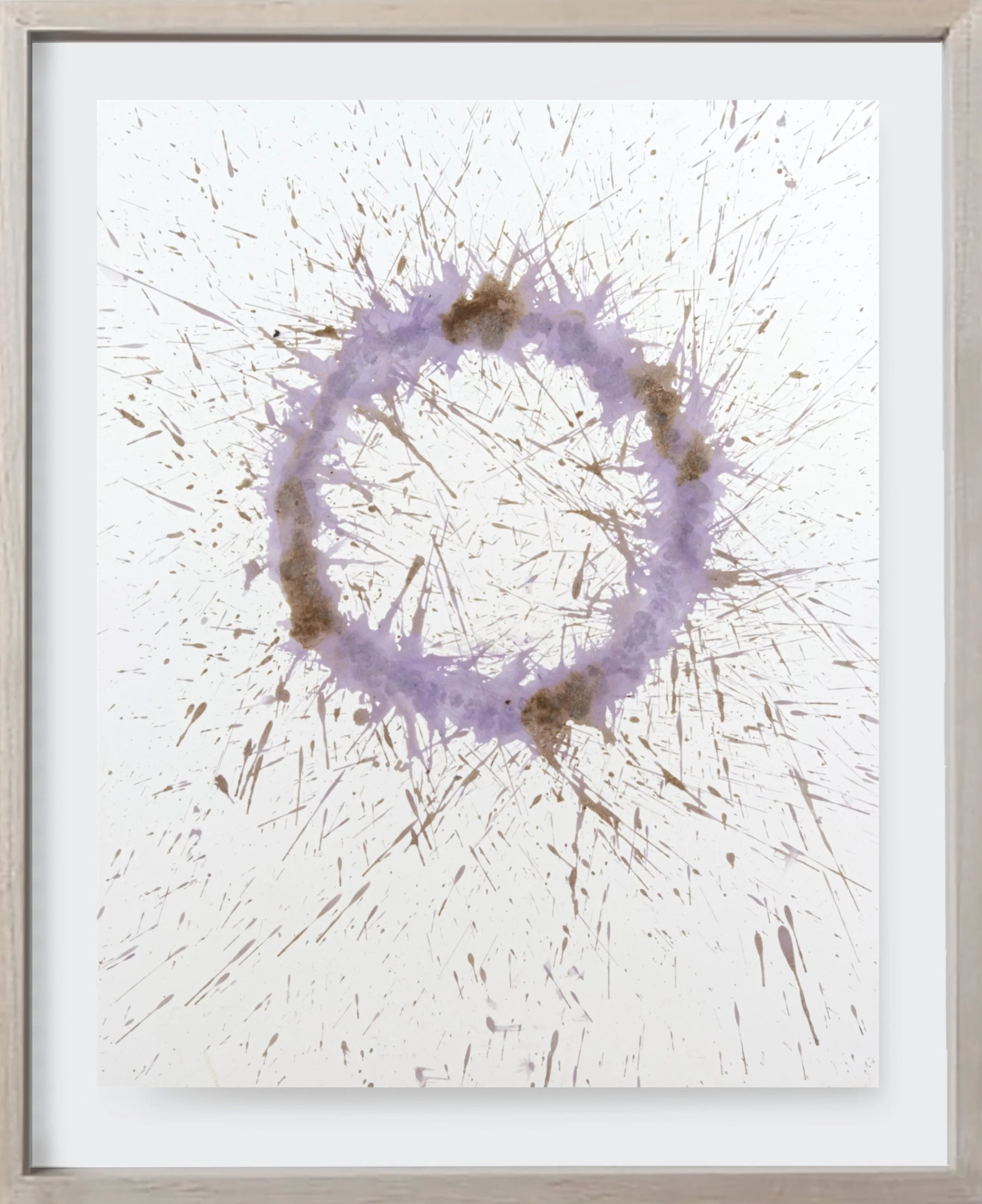  Pomegranate#153, 2024  
Crushed pomegranate on archival paper. (19 x 24 )   Unframed    