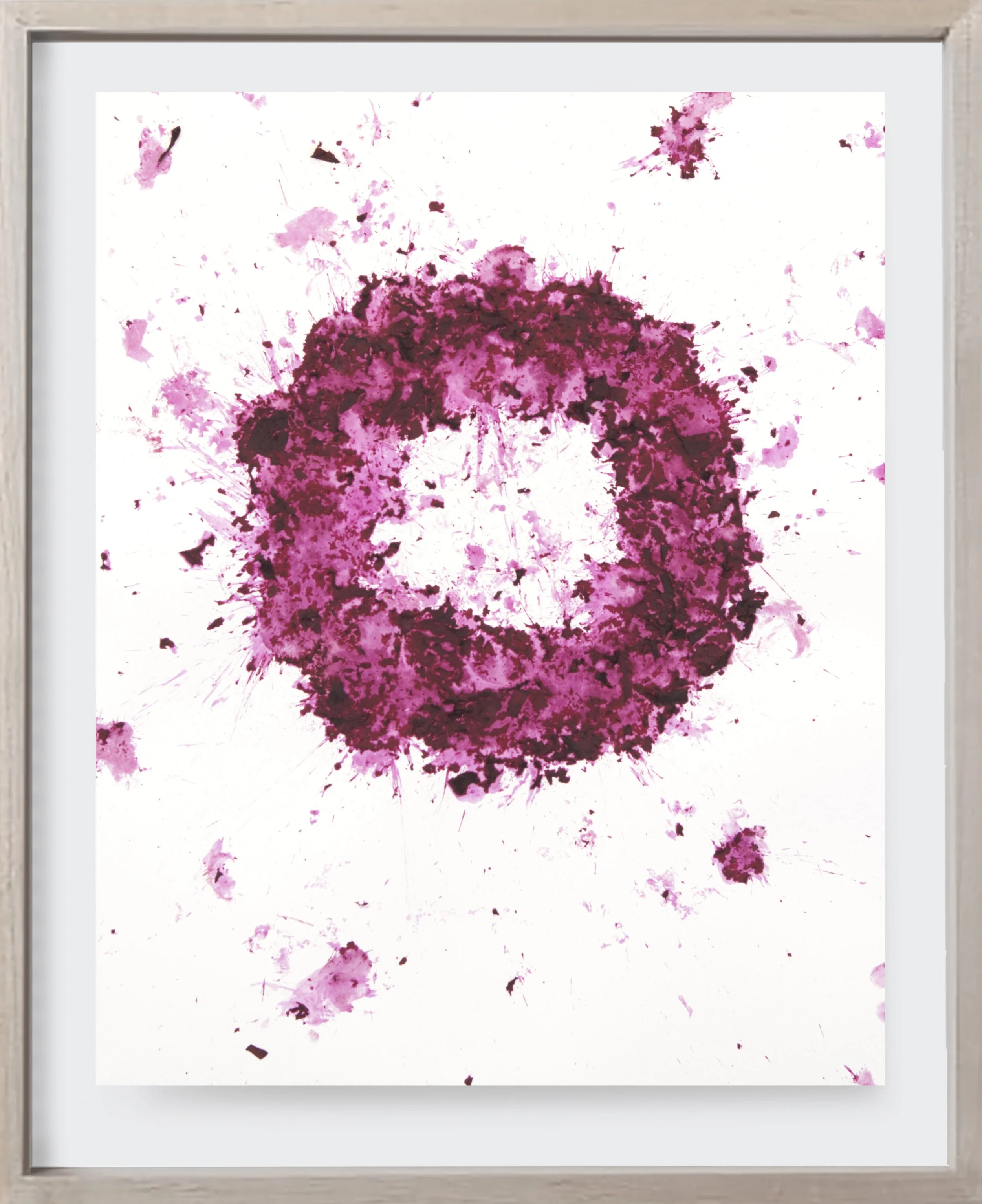  Beet#185, 2026  
Crushed beets on archival paper. (19 x 24 )   Unframed    