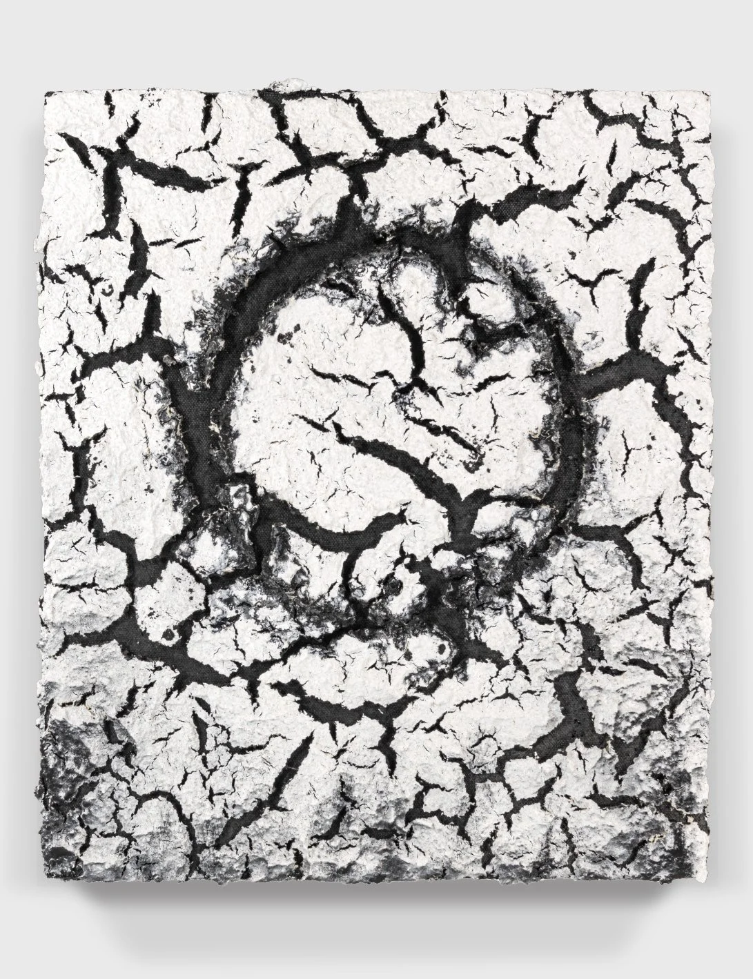   Painting#23, 2021   
Paint & asphaltum on a wooden panel.  (9.5 x 9.5 x 1.75 in.)   Provenance [Artist's private collection.]  
