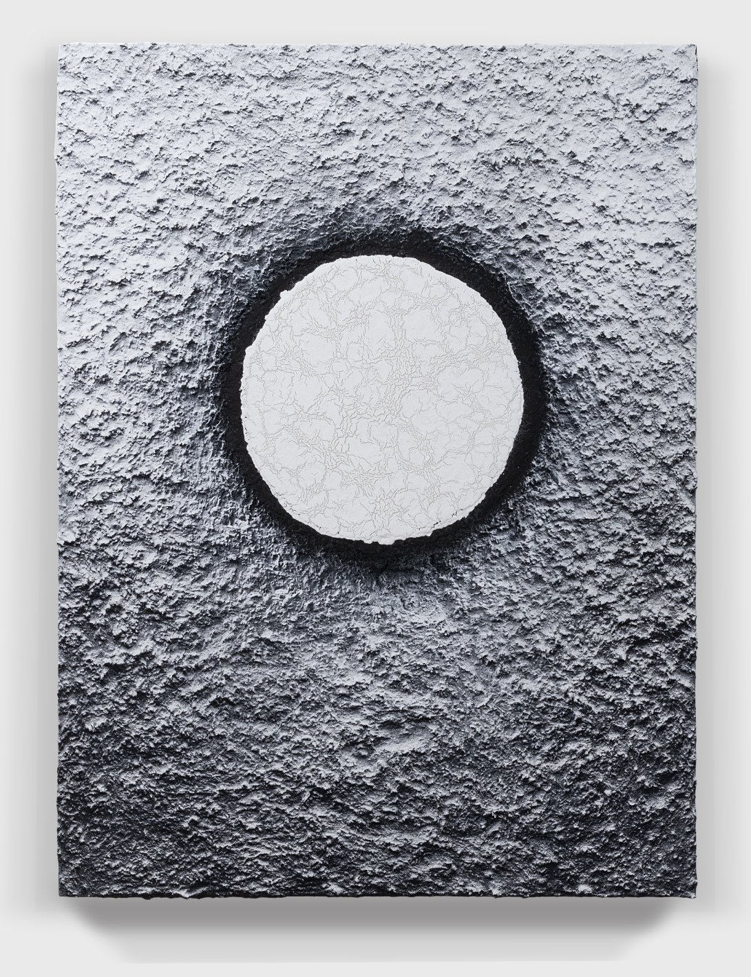   Painting#41, 2021   
Oil paint, acrylic enamel, (PVA) resin, and sawdust on a wooden panel.   ((24 x 32 x  2 in.) 