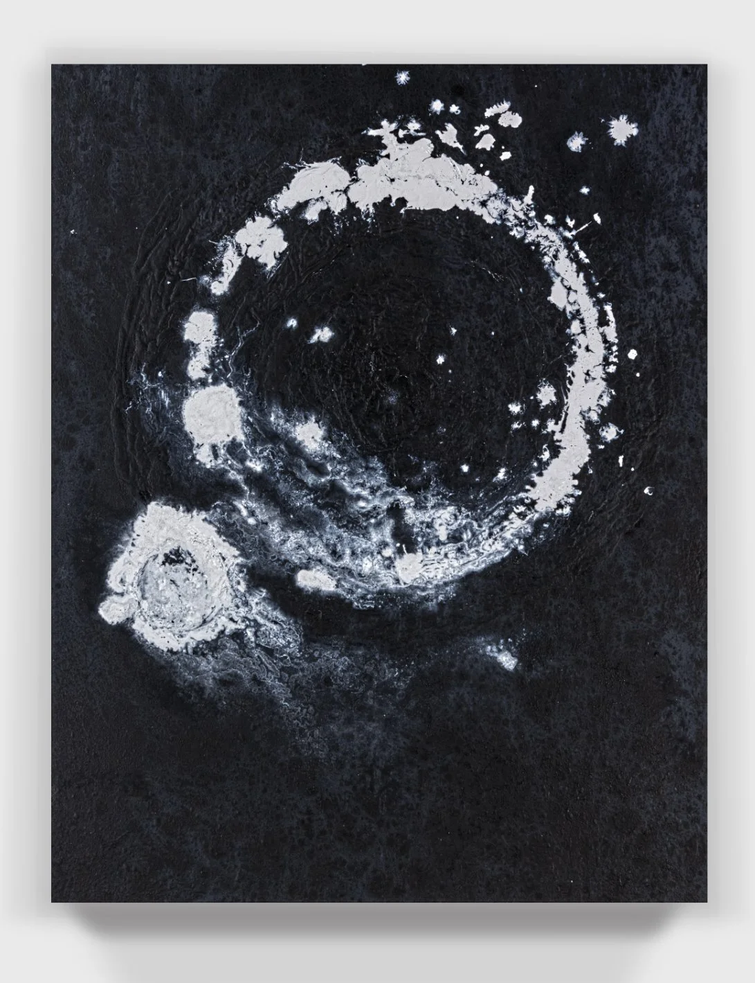   Painting#14, 2021   
Oil paint, acrylic enamel on a wooden panel.    (19 x 24.5 x  1.75 in.)  