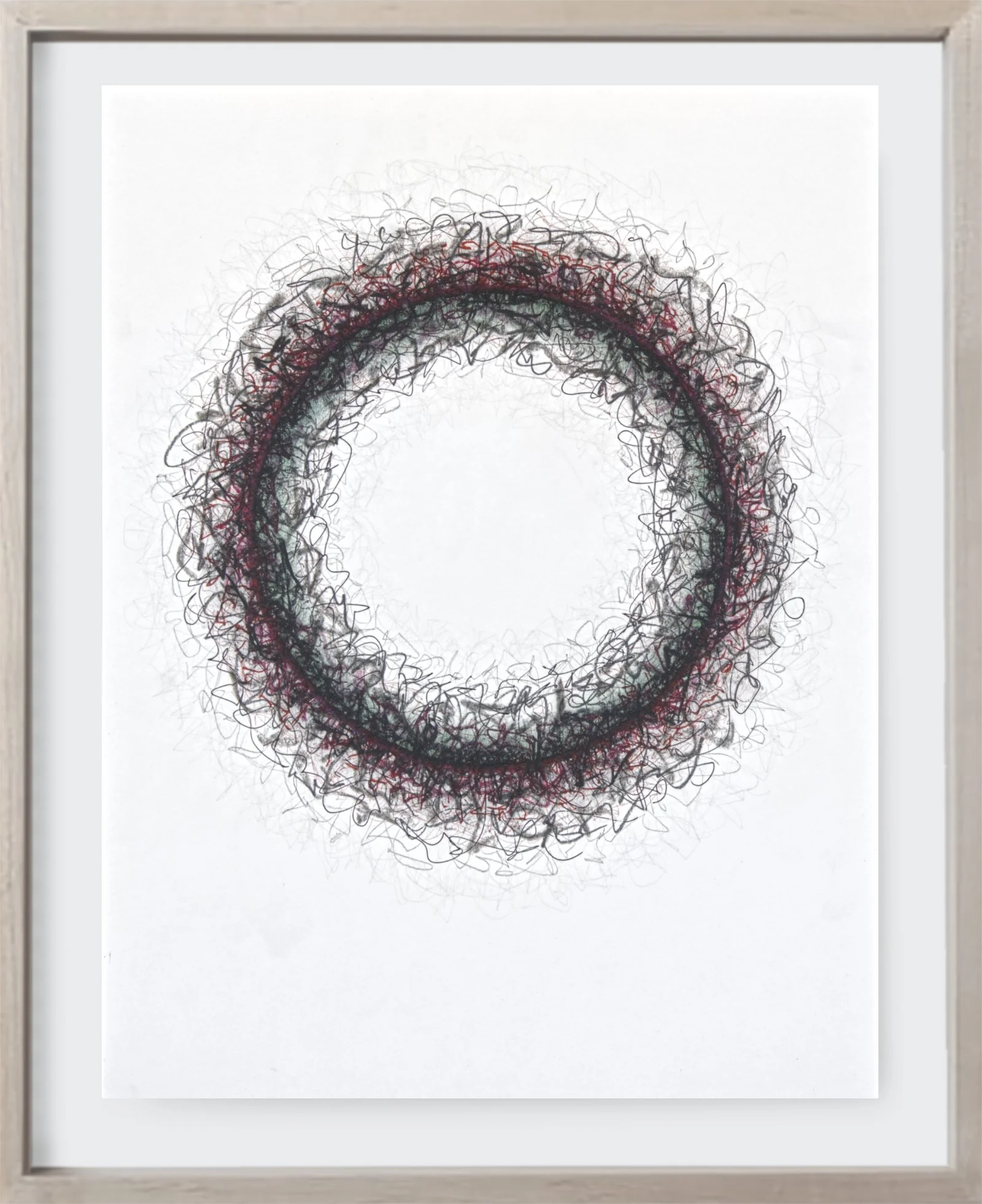   On Paper#206, 2026  
Ink, graphite & pastel on archival paper.  (19 x 24 in.)