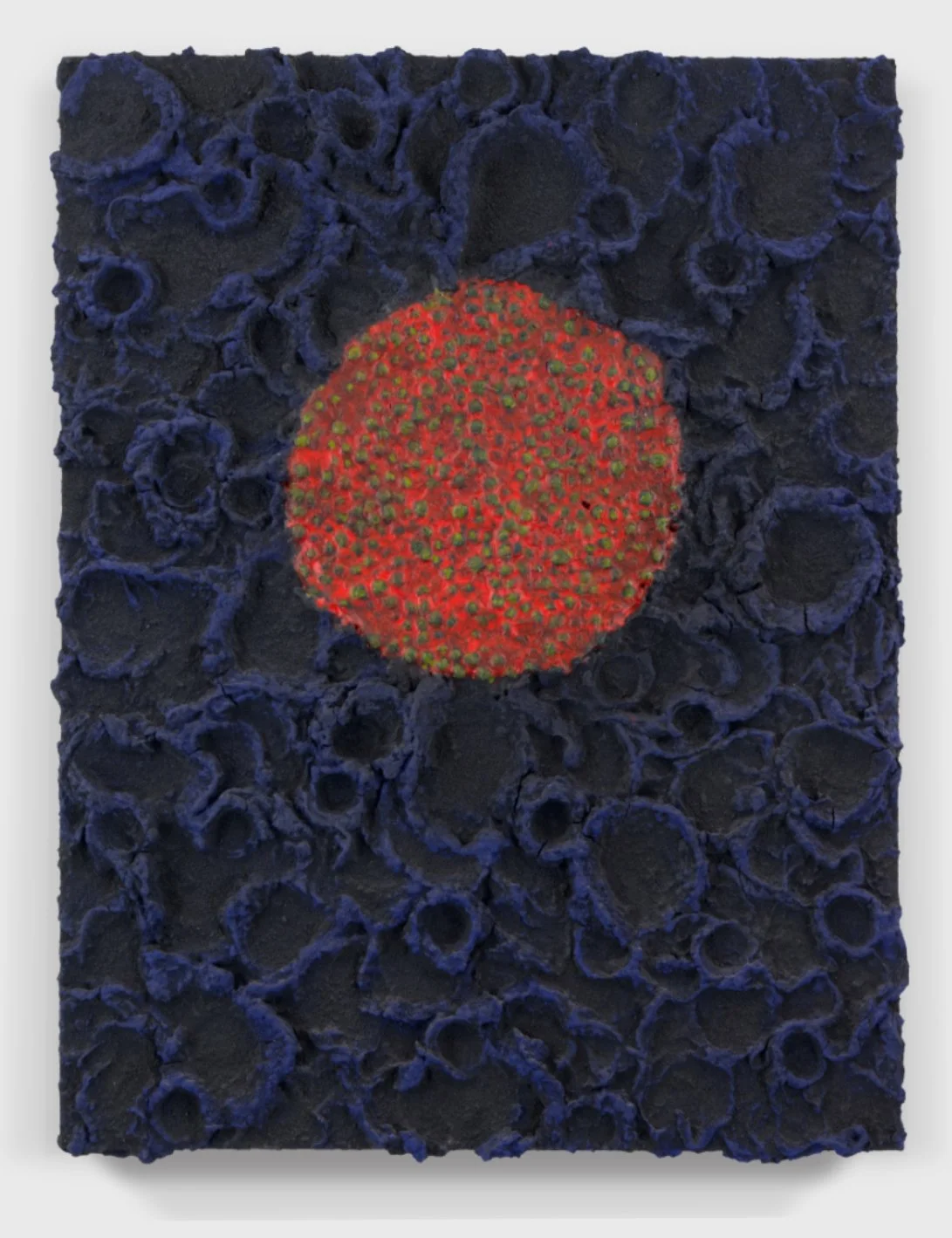  Painting#124, 2025  
Paint, cold wax on a wooden panel.  (18 x 24 x 1.75 in.)   