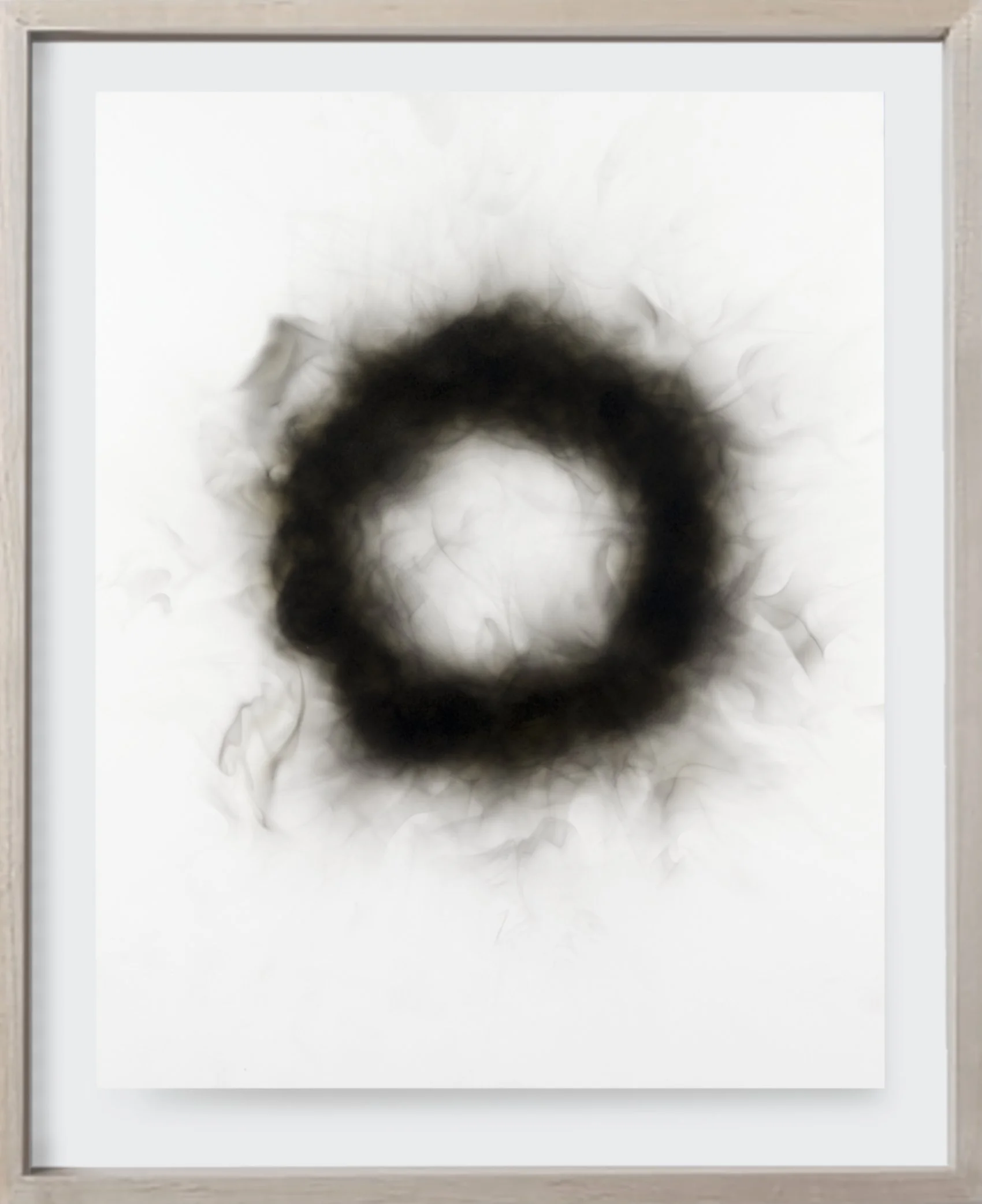  Burnt#105, 2022  
Kerosene soot on archival paper. (19 x 24 )    Provenance [Private collector.]  