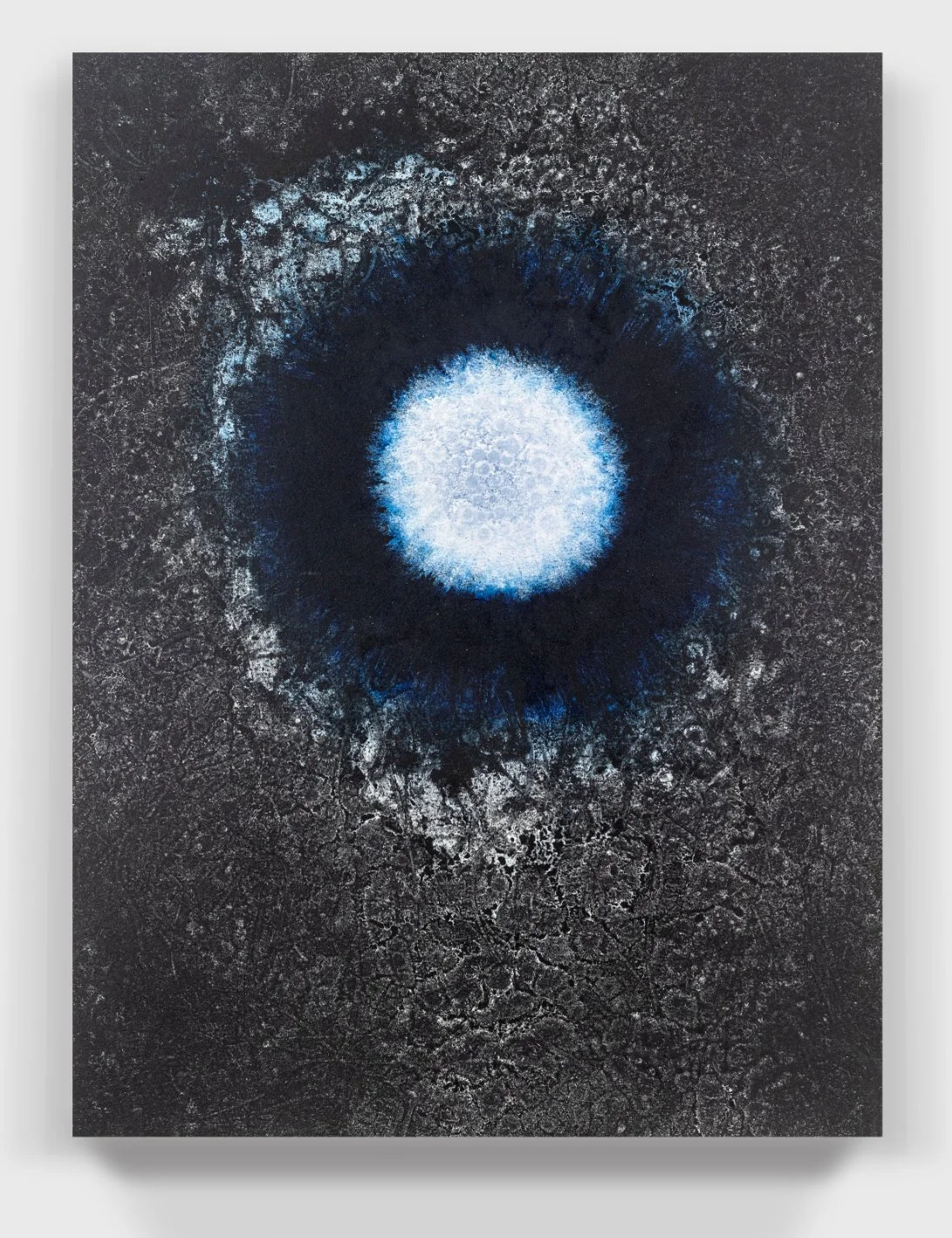   Painting#53, 2022  
Oil paint, acrylic enamel (PVA) resin, and archival paper on a wooden panel. (18 x 24 x 1.75 in.)  