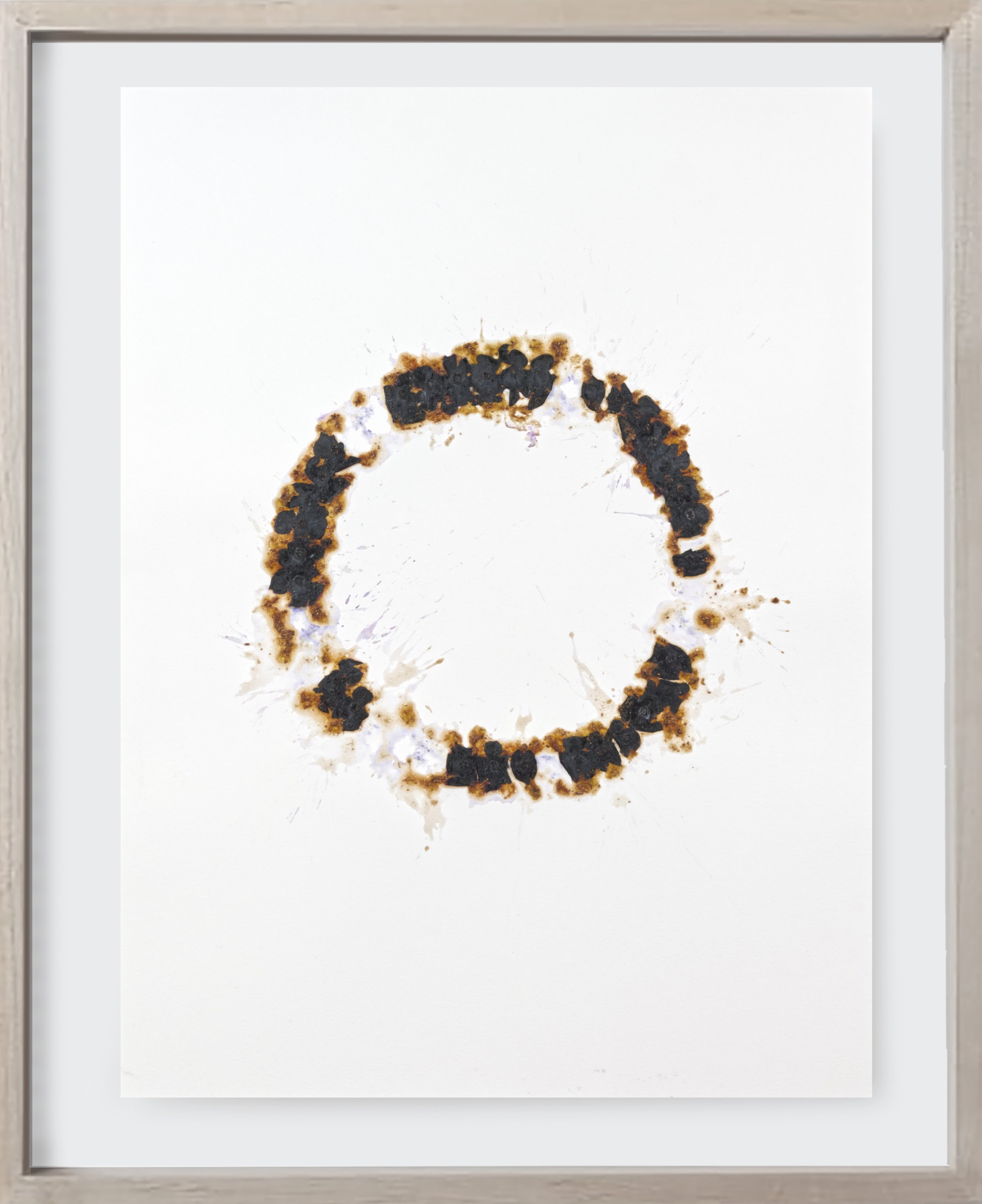  BlueBerry#108, 2022  
Crushed blueberries on archival paper. (19 x 24 )   Unframed    