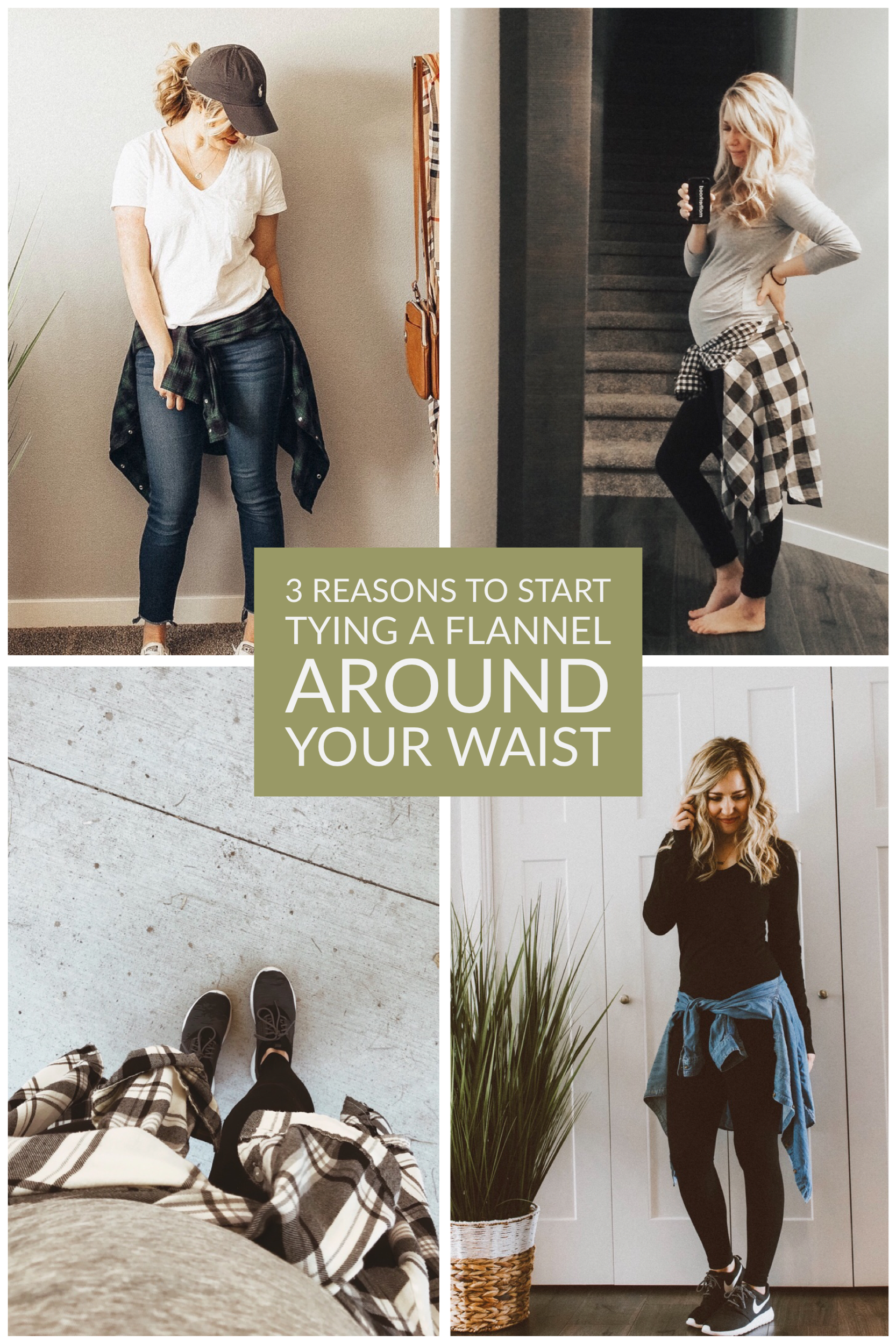 How to Wear A Flannel Tied Around Your Waist - Merrick's Art