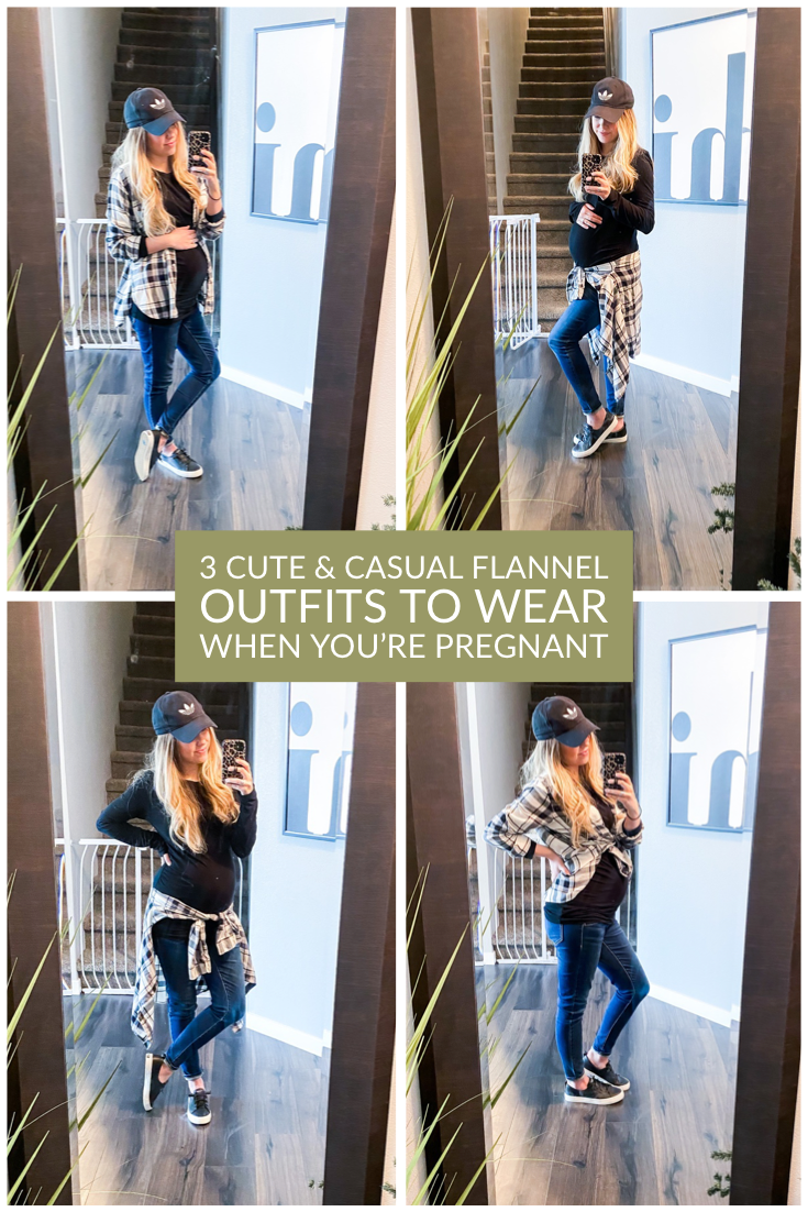 3 Cute & Casual Flannel Outfits for Fall to Wear When You're Pregnant —  Adrianna Bohrer