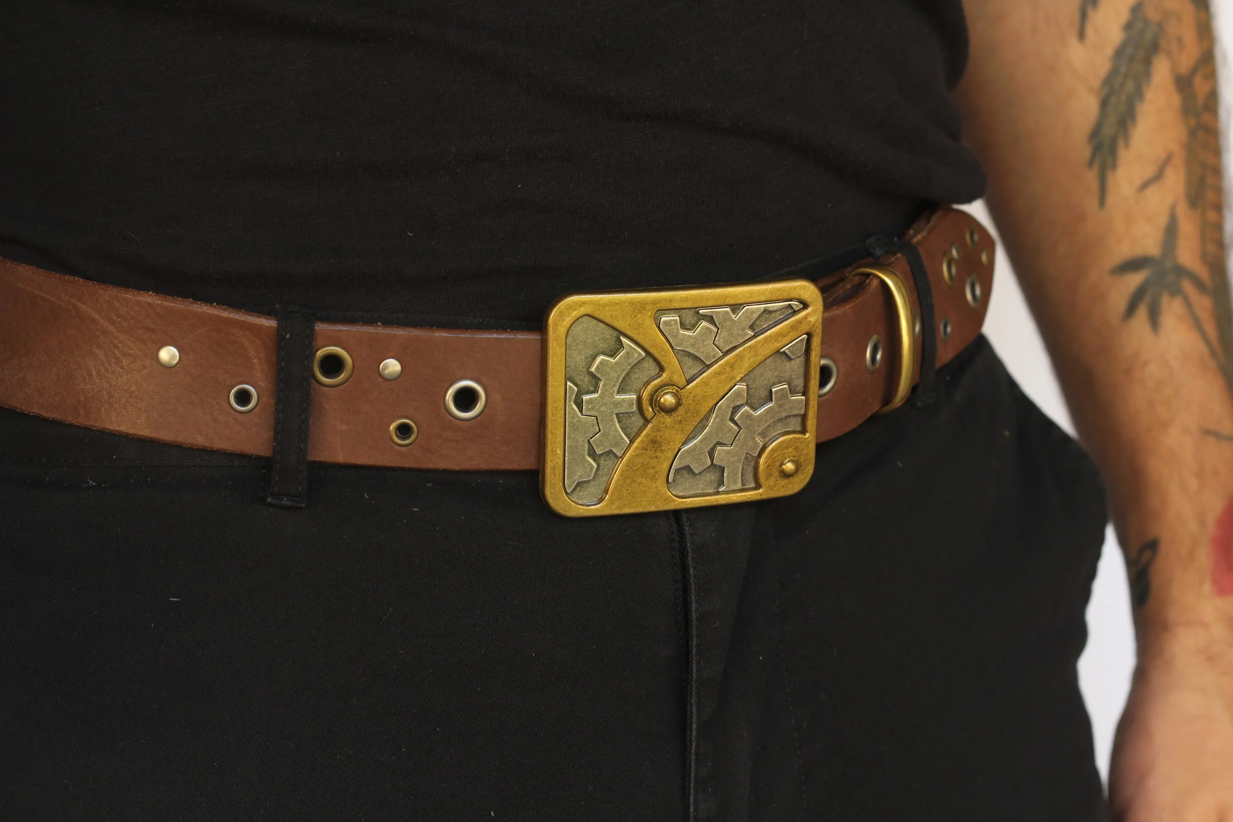 steampunk belt buckle