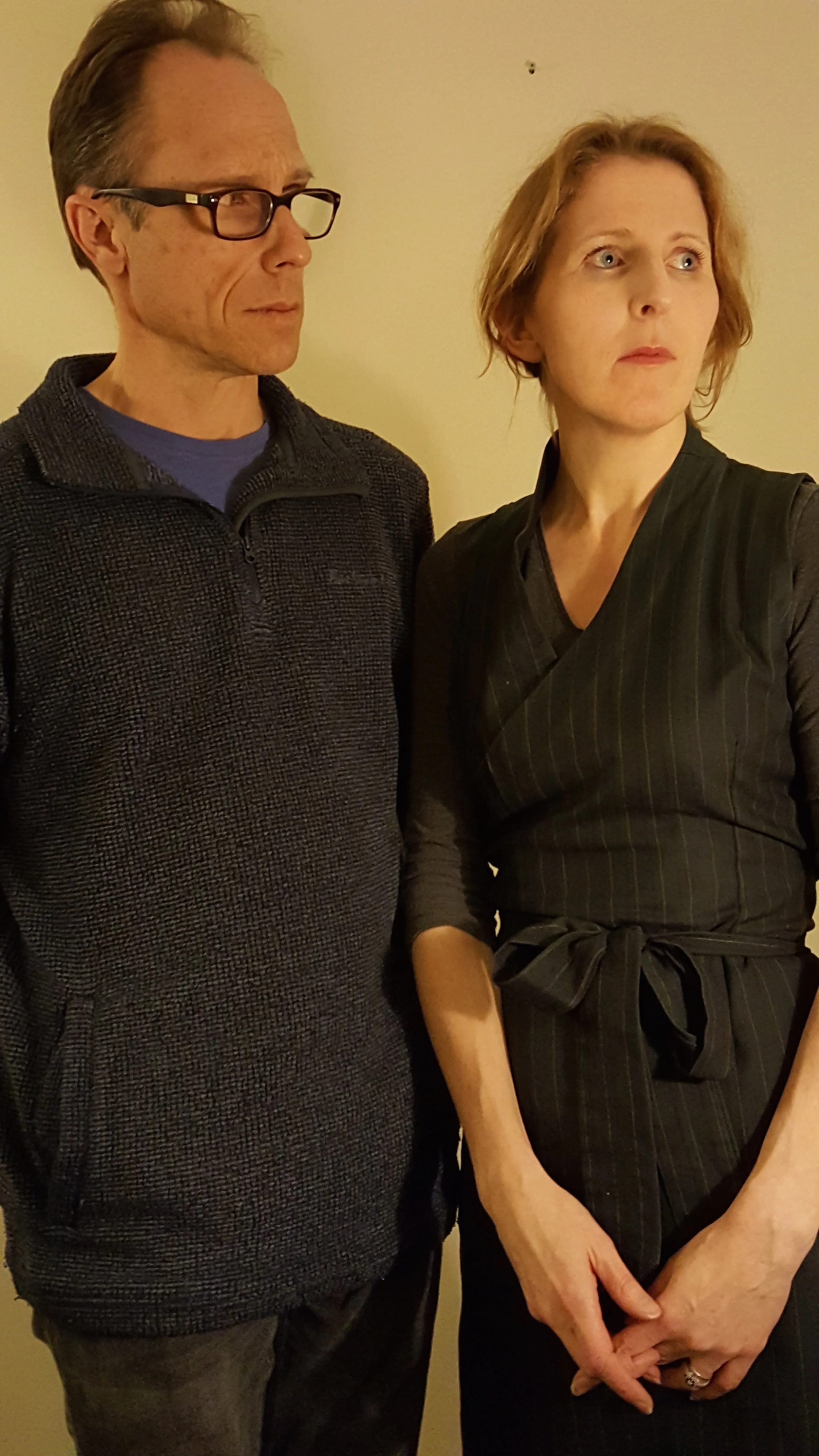 David Annen and Fenella Woolgar as Leonard and Virginia Woolf in The Hours .