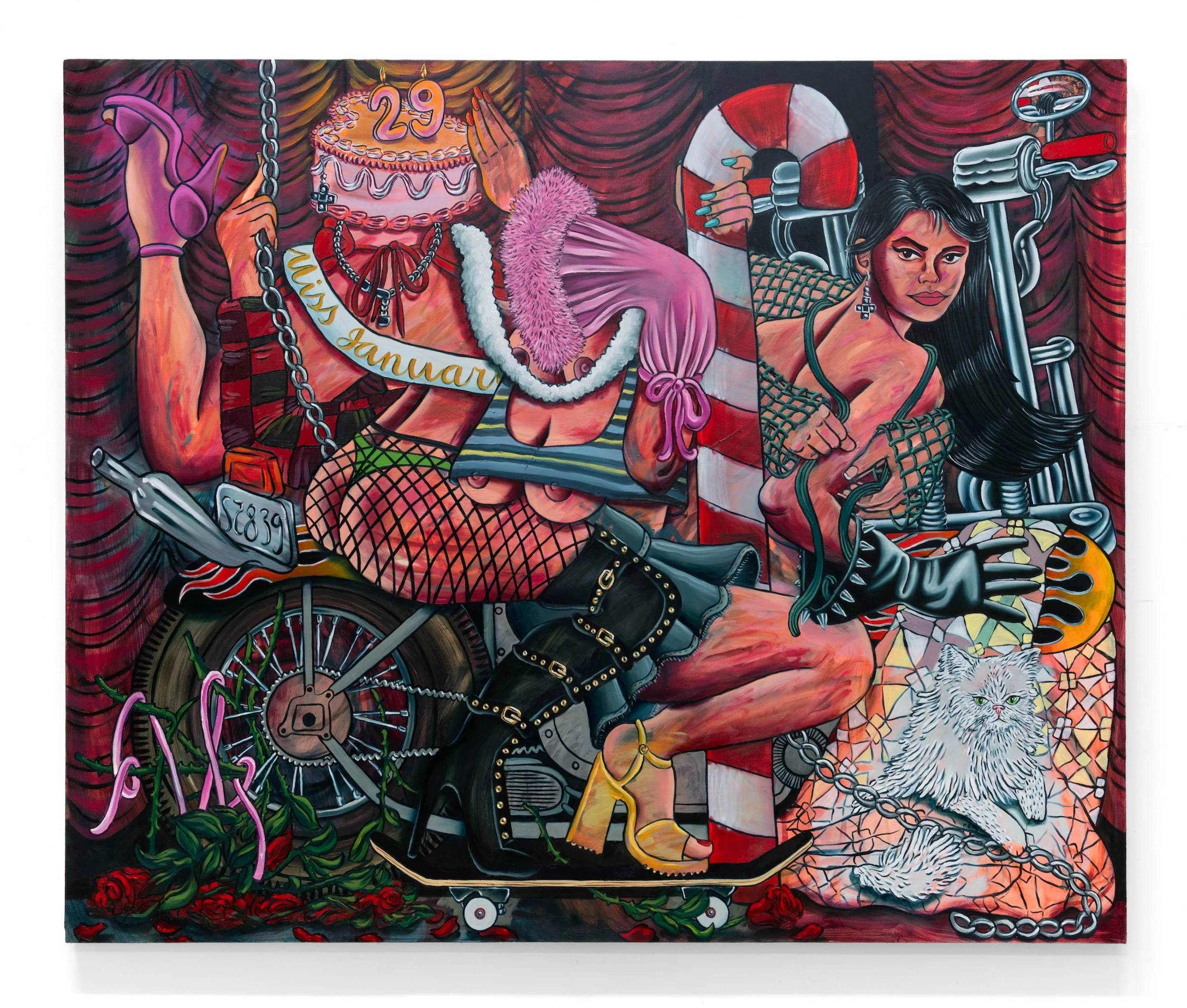  Lady Rider from Hell. Oil on canvas, 60×72 inches, 2026. 