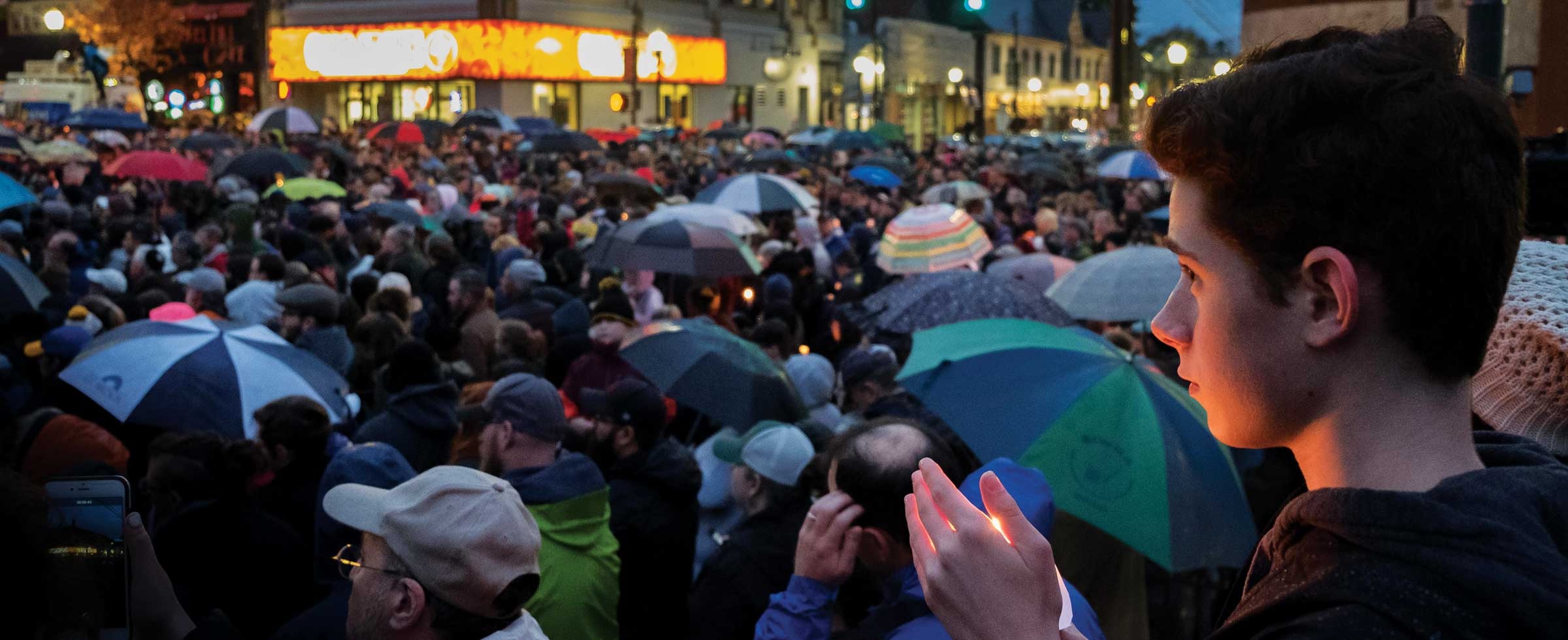 The crowd at an October march against hatred and violence in response to the mass shooting at Tree of Life synagogue in Pittsburgh.