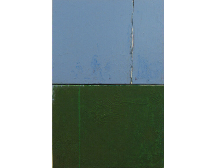  Gerald Jackson Blue Green IND-21 (Diptych), ca.2018 Acrylic on canvas. 36 x 24 