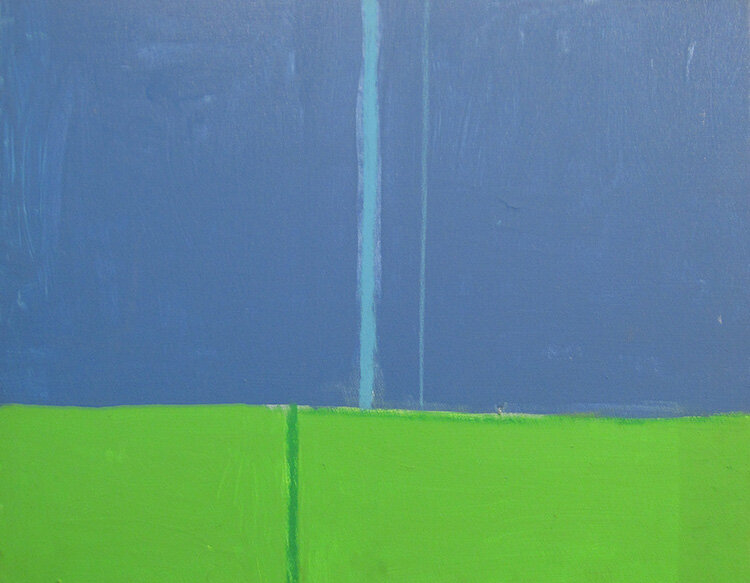  Gerald Jackson Blue Green INT-21, 2019 Acrylic on canvas. 16 x 20 in 