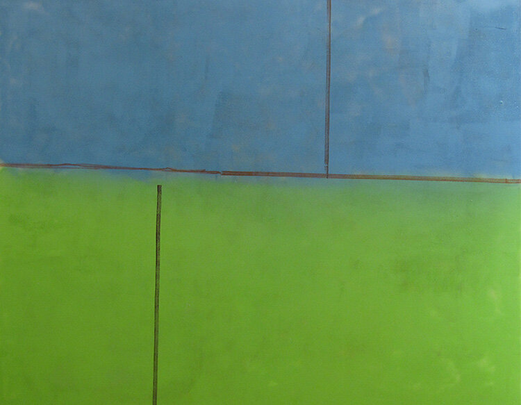  Gerald Jackson Blue Green ING-56, 2020 Acrylic on canvas. 48 1/2 x 60 1/4 in 