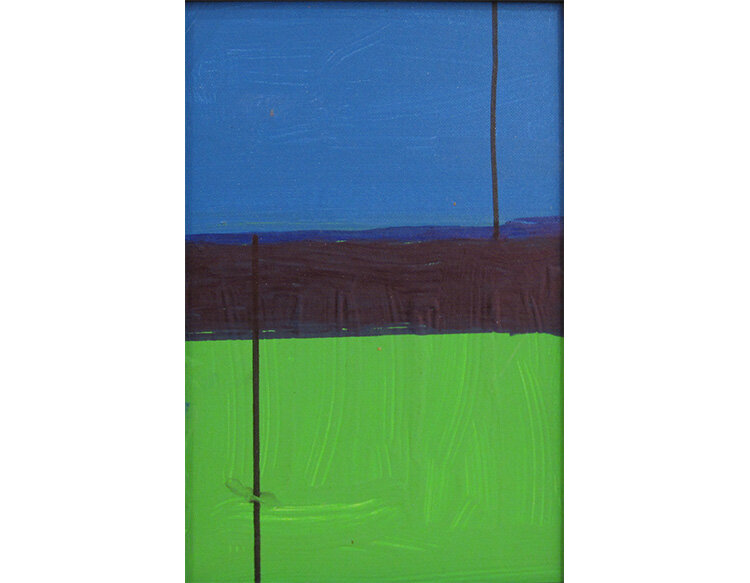  Gerald Jackson Blue Green ING-57, 2020 Acrylic on board. 10 x 7 in 