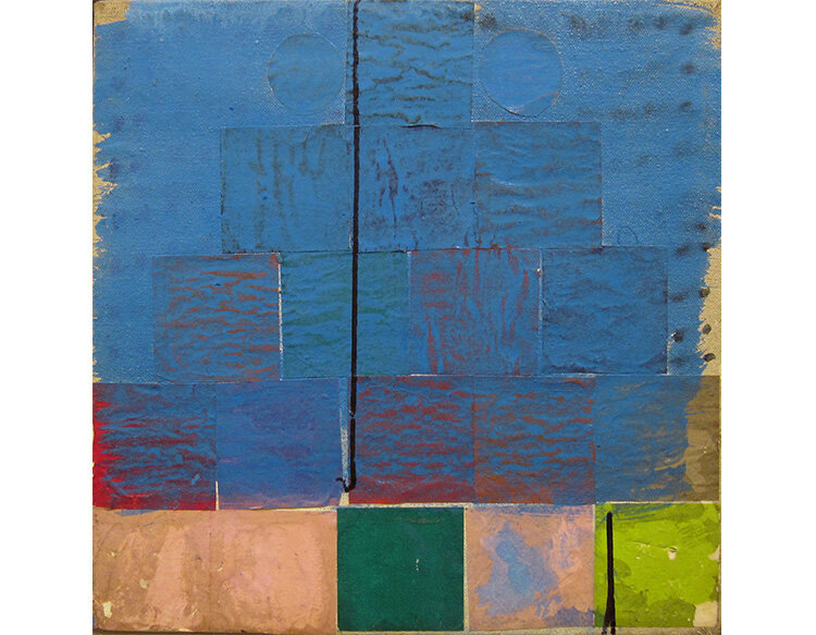  Gerald Jackson Blue Green INA-12, ca.1980 Acrylic on canvas. 9 x 9 in 