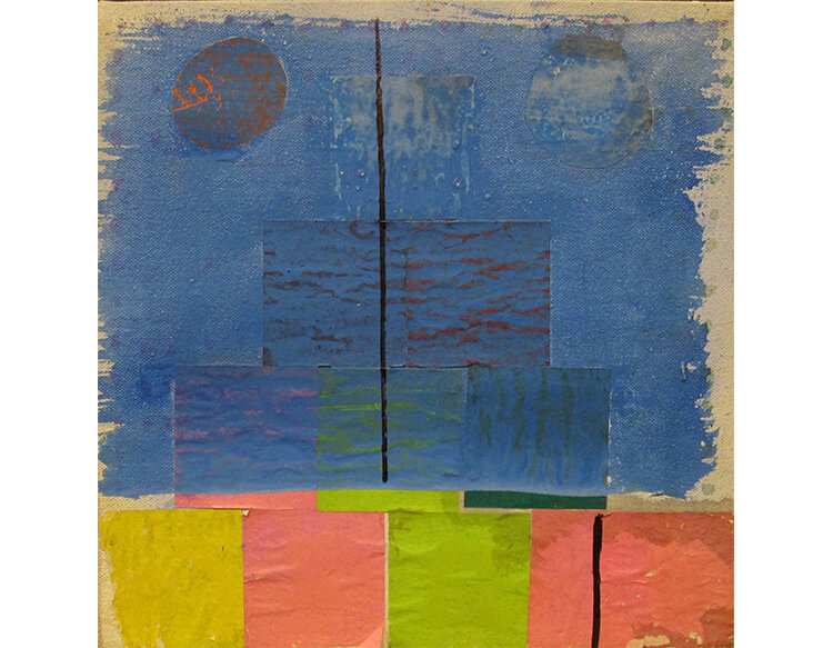  Gerald Jackson Blue Green INA-10, ca.1980 Acrylic on canvas. 10 x 10 in 