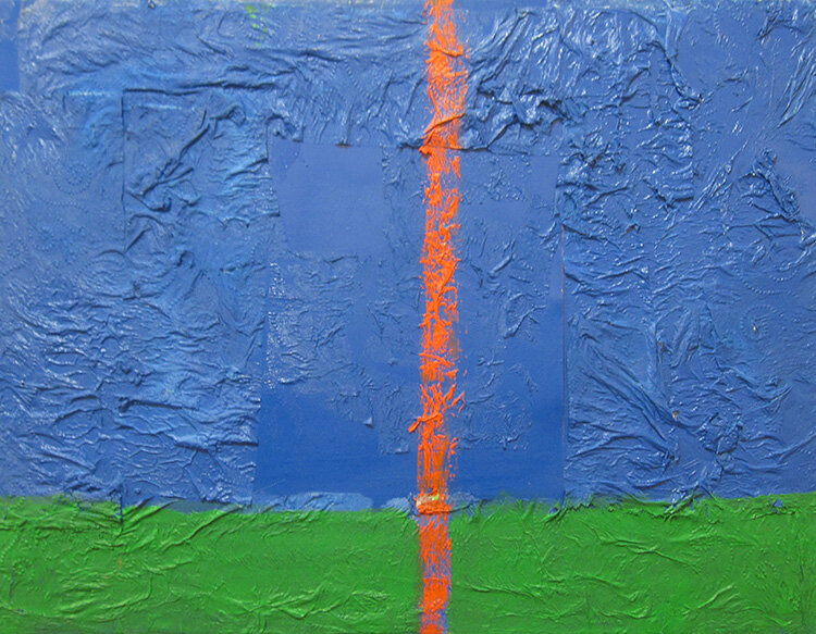  Gerald Jackson Blue Green INB-11, 1989 Acrylic on canvas. 18 x 24 in 