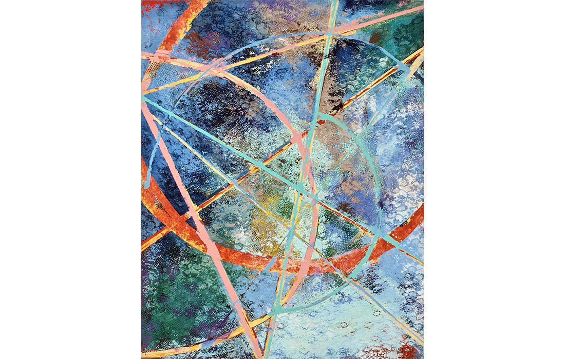  Joe Overstreet Late Day / East Light, 2014 Oil and encaustic on canvas 48 1/8 x 38 1/8 inches 