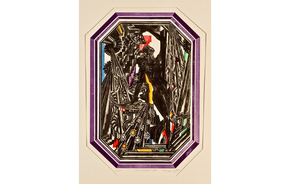  Eldzier Cortor Jewels / Theme VI, 1985 Color mezzotint (1 / 125) 23.75 x 16.75 inches | Frame: 31.25 x 24.25 inches 