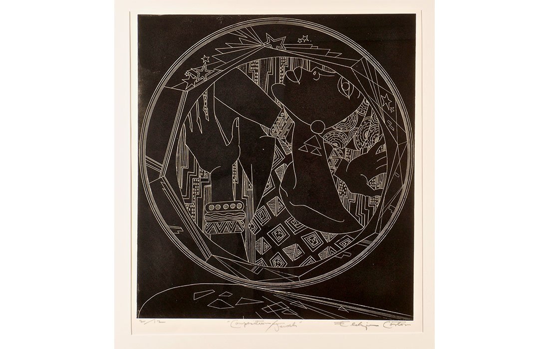  Eldzier Cortor Composition / Jewels, 1985 Etching (2 / 12) 20.25 x 18 3/8 inches | Frame: 28 3/8 x 26.25 inches 