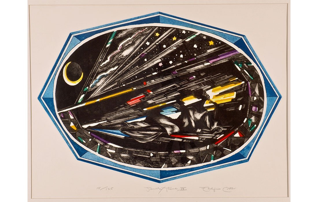  Eldzier Cortor Jewels / Theme IV, 1985 Color mezzotint (15 / 125) 16.75 x 23.75 inches | Frame: 24.25 x 30.25 inches 
