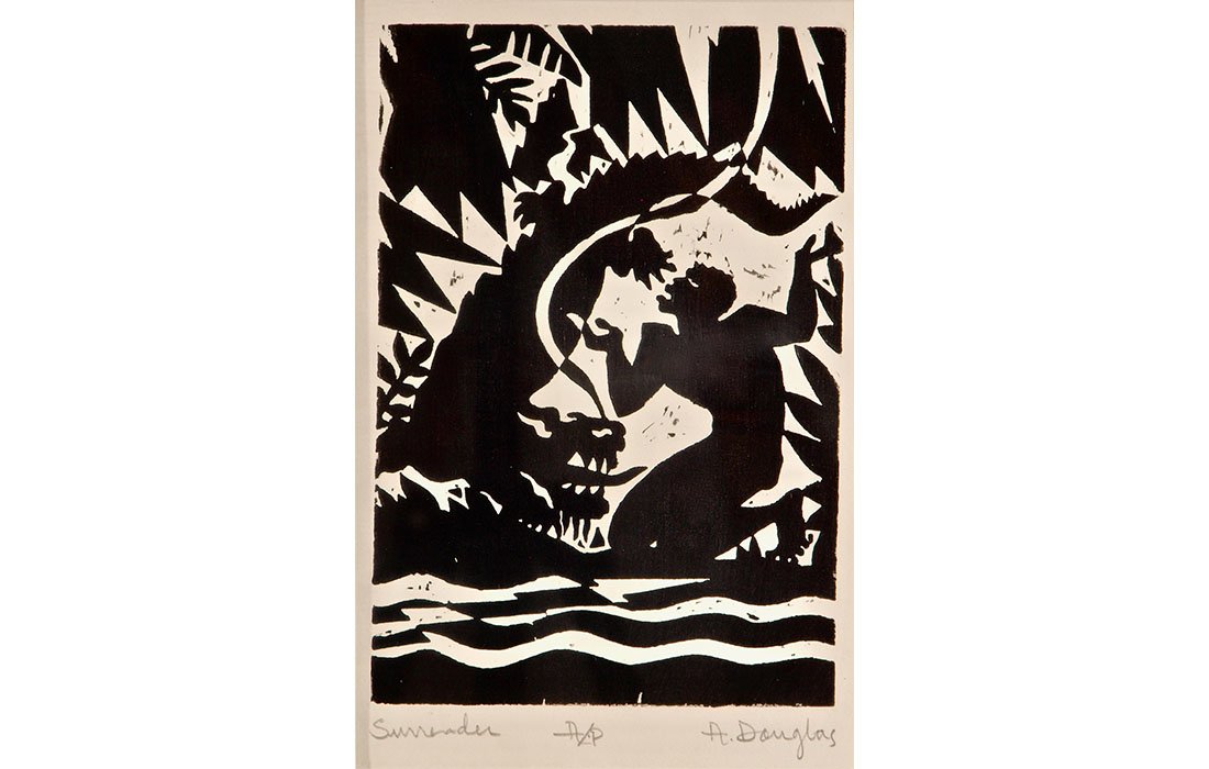  Aaron Douglas Emperor Jones: Surrender, 1972 Woodcut (A / P) 7 7/8 x 5 3/8 inches 