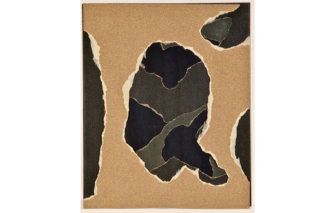  Tom Kendall Sandpaper Figures # 23, 1991 Collage with Sandpaper 11 x 9 inches | Frame: 18.5 x 16.5 inches 