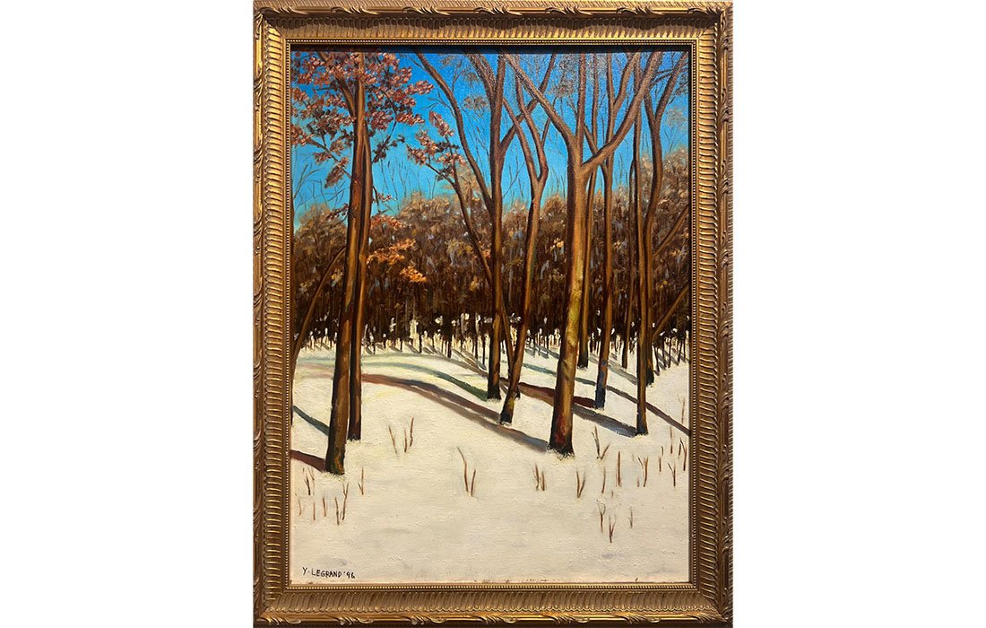  Winter Blue, Central Park, NYC, 1996 Oil on canvas. 27 1/4 x 21 1/4 inches 