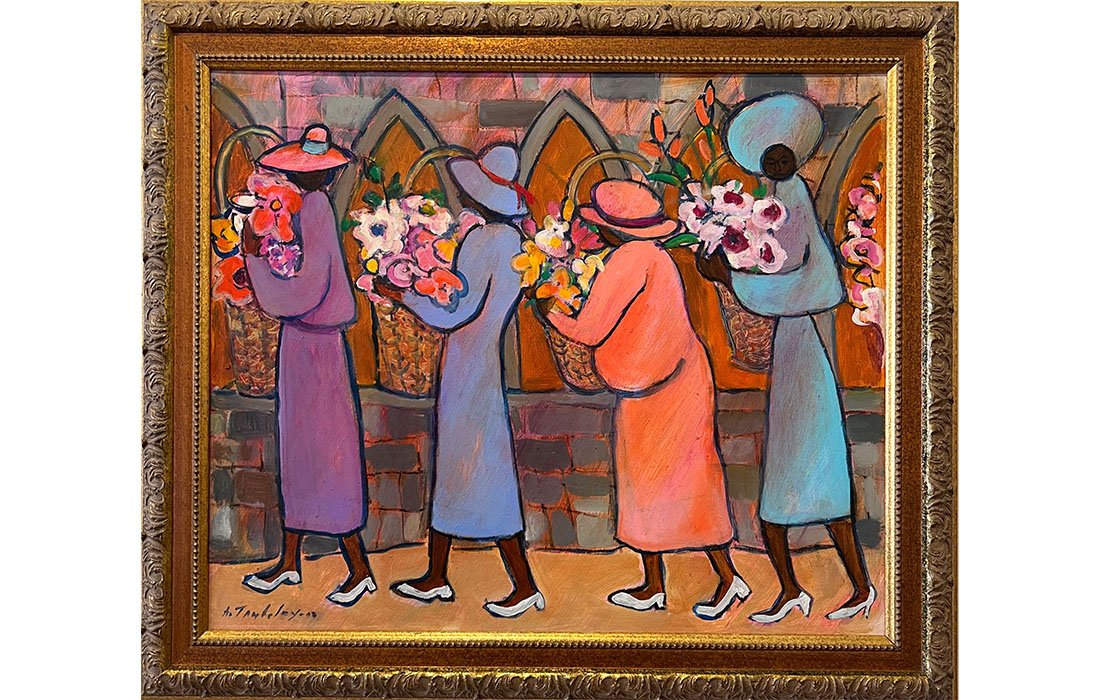  Flower Girls, 2004 Oil on canvas. 24 7/8 x 28 7/8 inches 