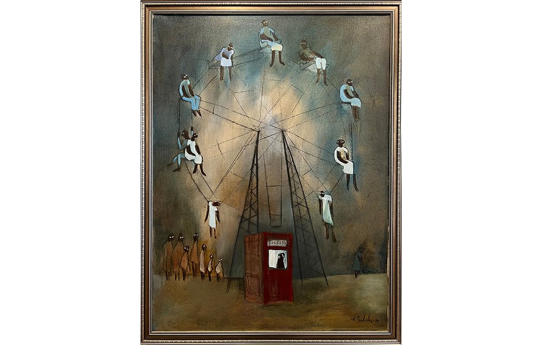  Wheel of Life, 1992 Oil on canvas. 42 7/8 x 32 1/4 inches 